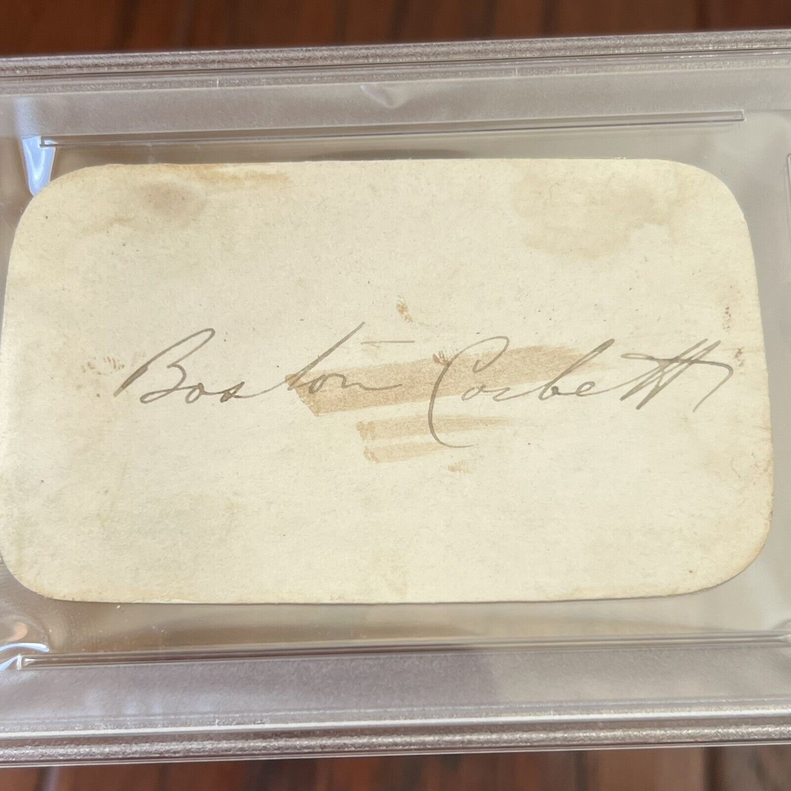 BOSTON CORBETT * PSA/DNA * Autograph Signed Bible Verse Abraham Lincoln Avenger`
