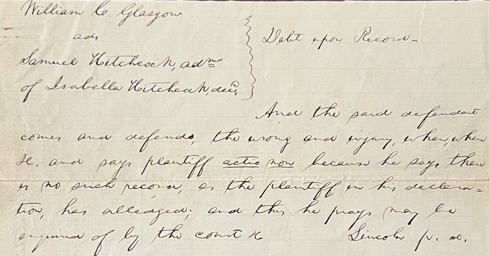 ABRAHAM LINCOLN * PSA/DNA Slab * Autograph Lengthy Handwritten Legal Plea Signed