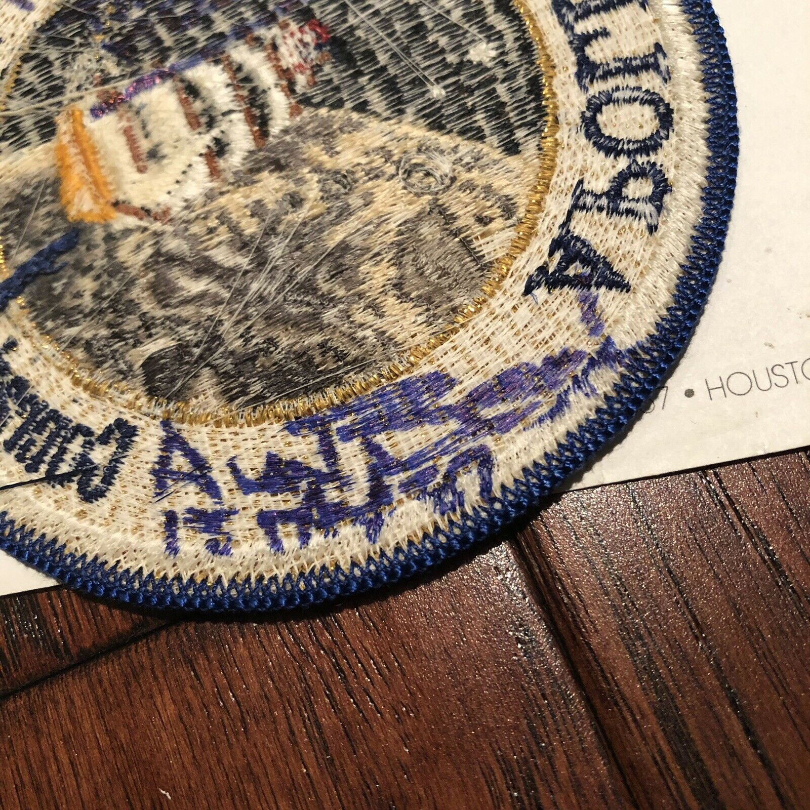 APOLLO 12 * Patch FLOWN TO THE MOON * Alan Bean COA * Hand signed Autograph