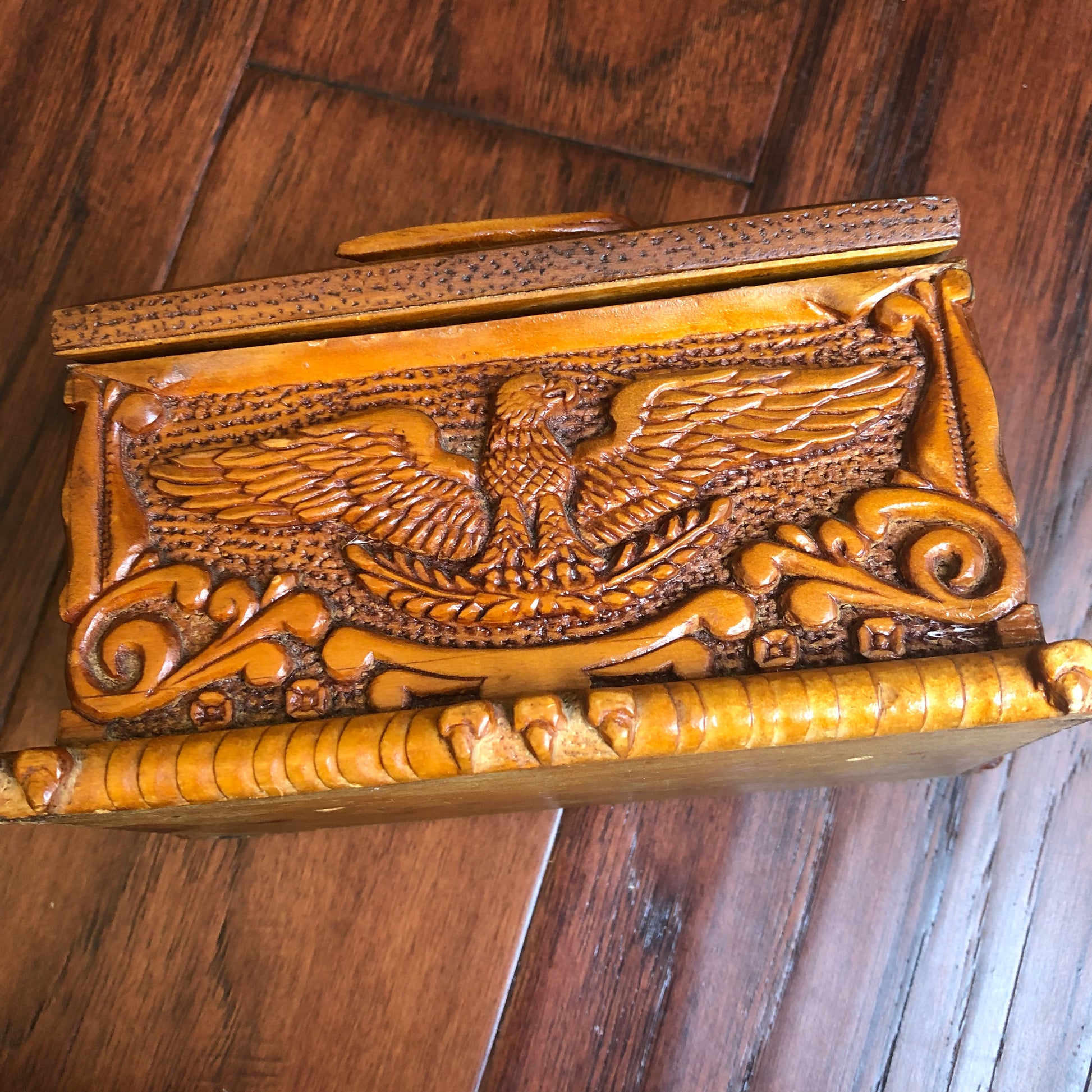 BOSTON CORBETT * Personally Owned and Carved Box * Abraham Lincoln Avenger