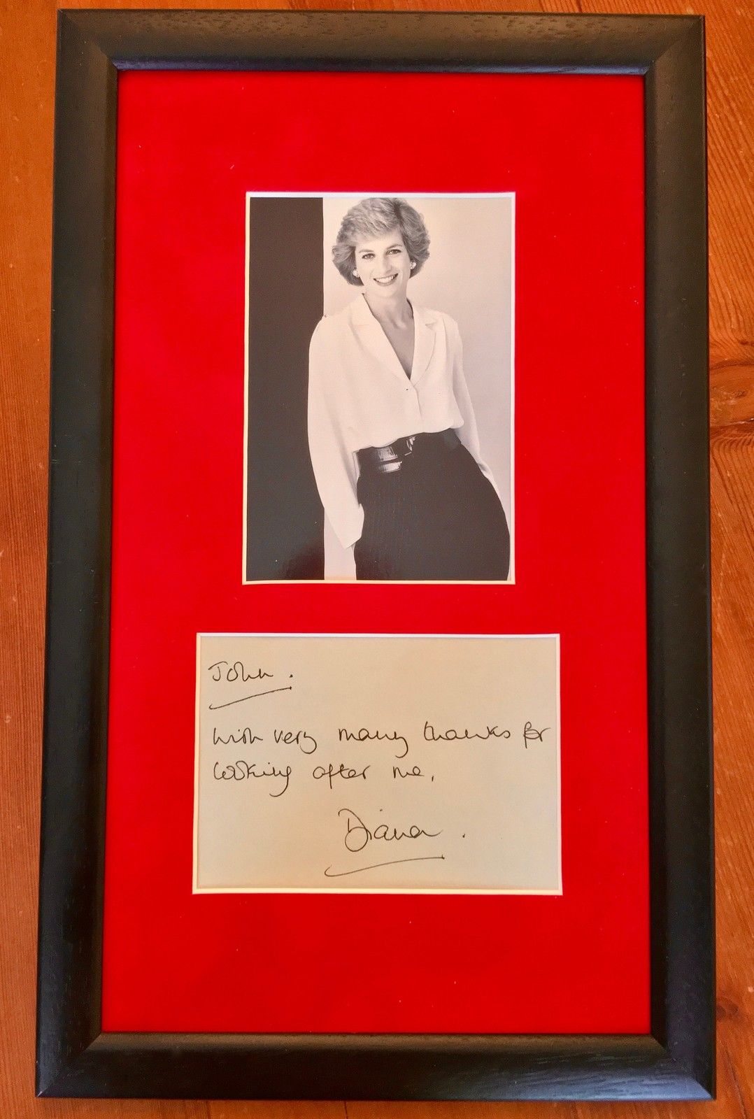 DIANA * Princess of Wales * Scarce Authentic AUTOGRAPH NOTE hand SIGNED