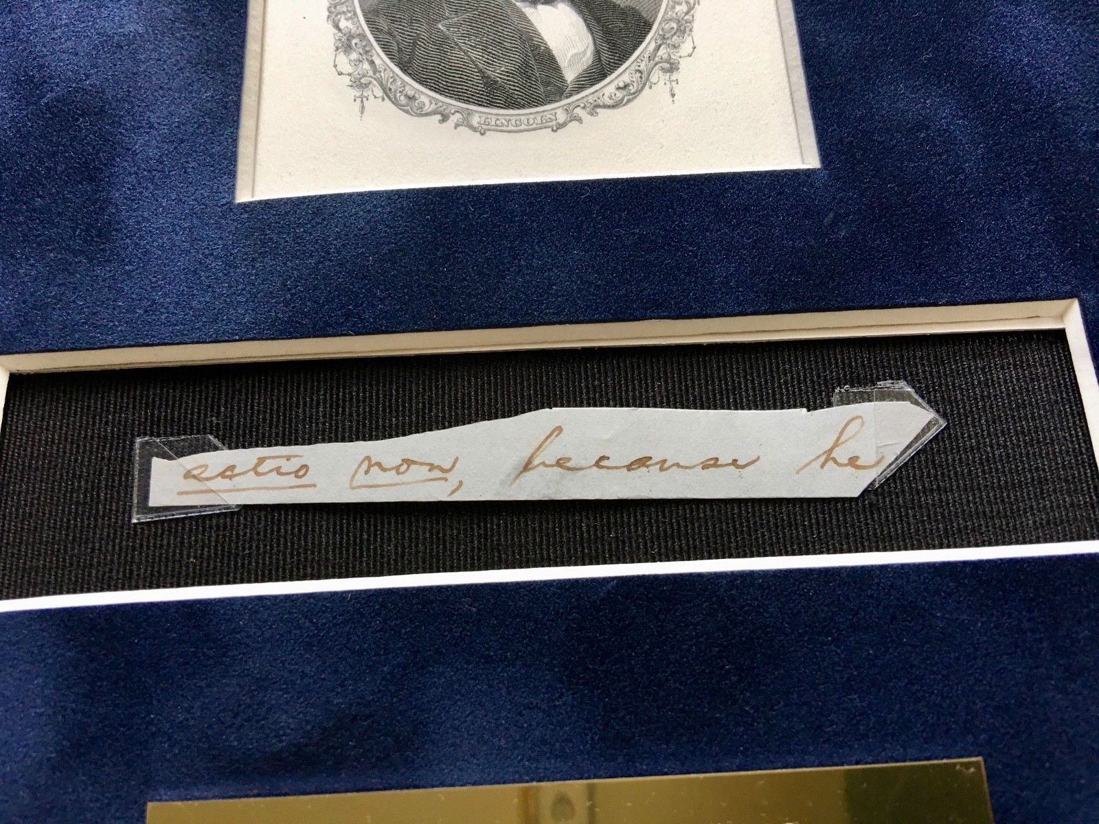 ABRAHAM LINCOLN * PSA/DNA * 4 Handwritten Cut Words * not Autograph or Signed