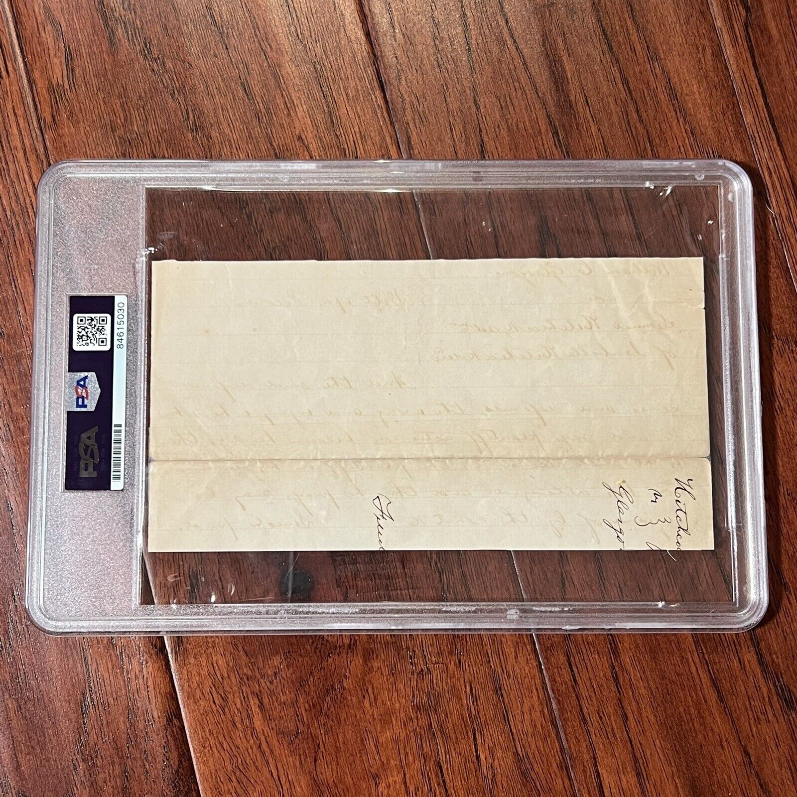 ABRAHAM LINCOLN * PSA/DNA Slab * Autograph Lengthy Handwritten Legal Plea Signed