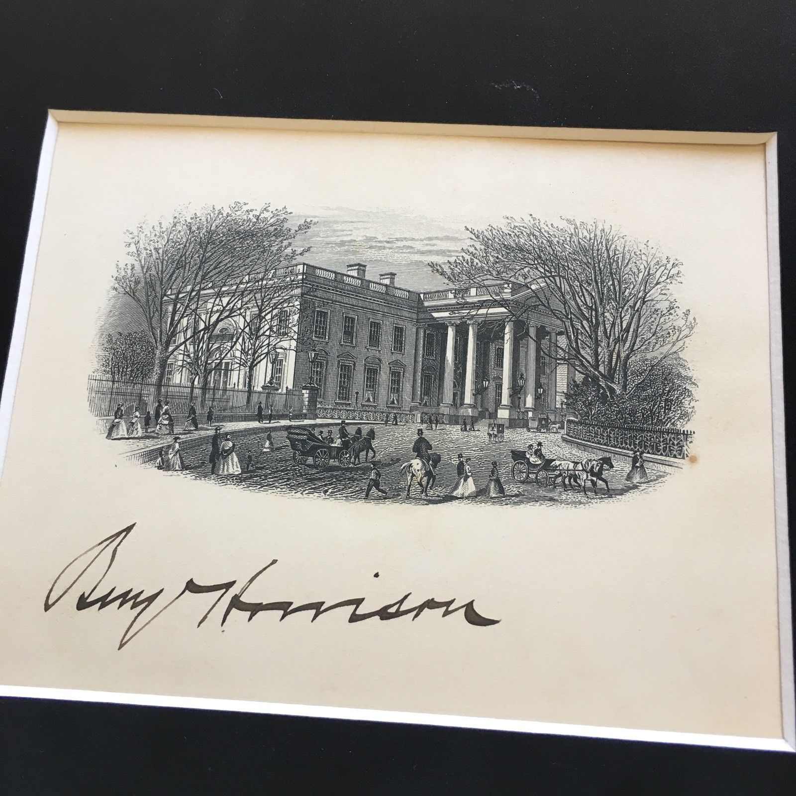 BENJAMIN HARRISON * PSA/DNA * Autograph WHITE HOUSE Card SIGNED * President