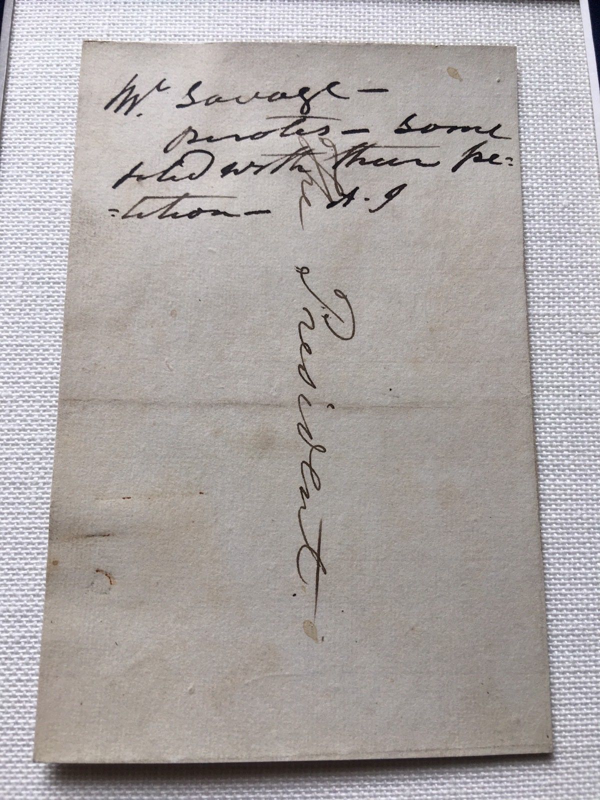 ANDREW JACKSON * as President * "PIRATES" AUTOGRAPH Note * Benjamin Butler