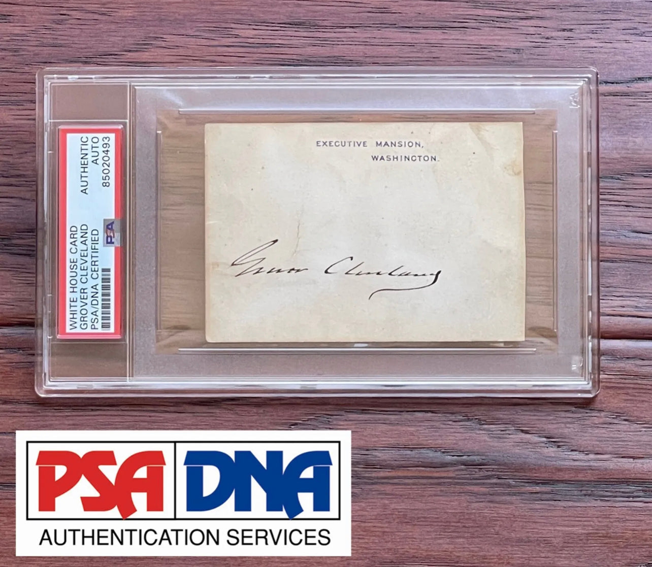 GROVER CLEVELAND * PSA/DNA Executive Mansion Autograph Card Signed as PRESIDENT