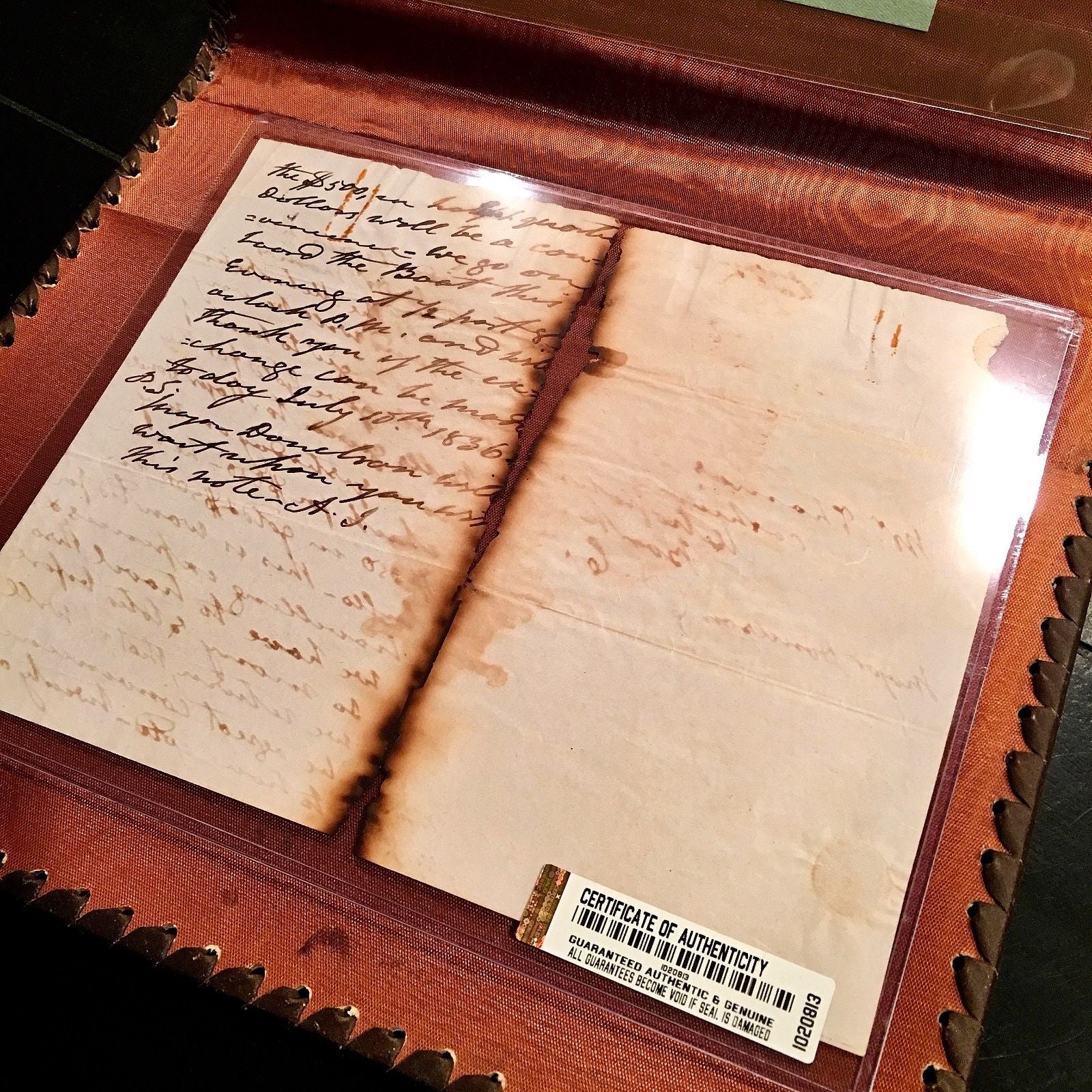 ANDREW JACKSON Autograph Letter Signed AS PRESIDENT * Antique Leather Portfolio