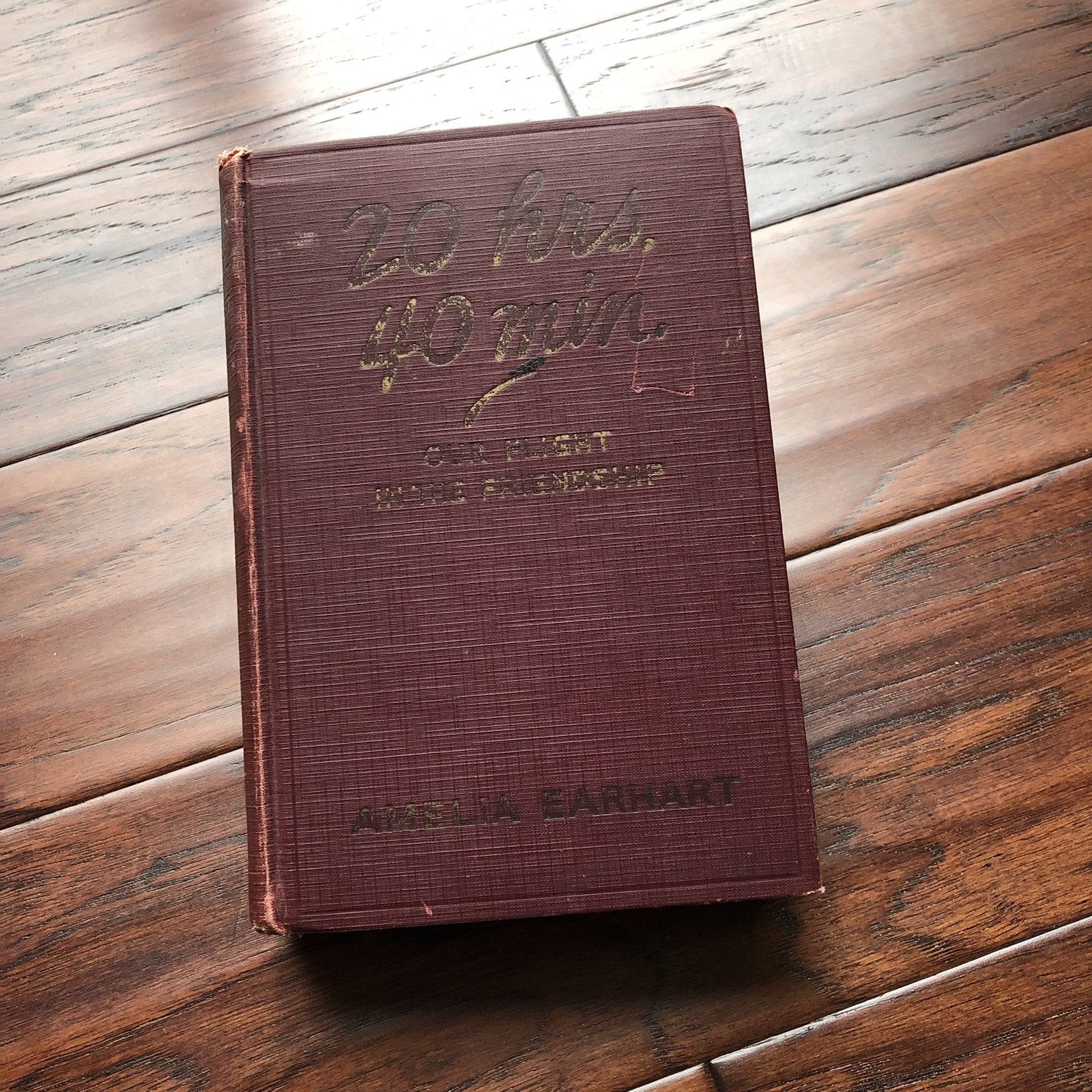 AMELIA EARHART * Hand Signed 1st Edition of 20 Hrs. 40 Mins. * Autograph Book