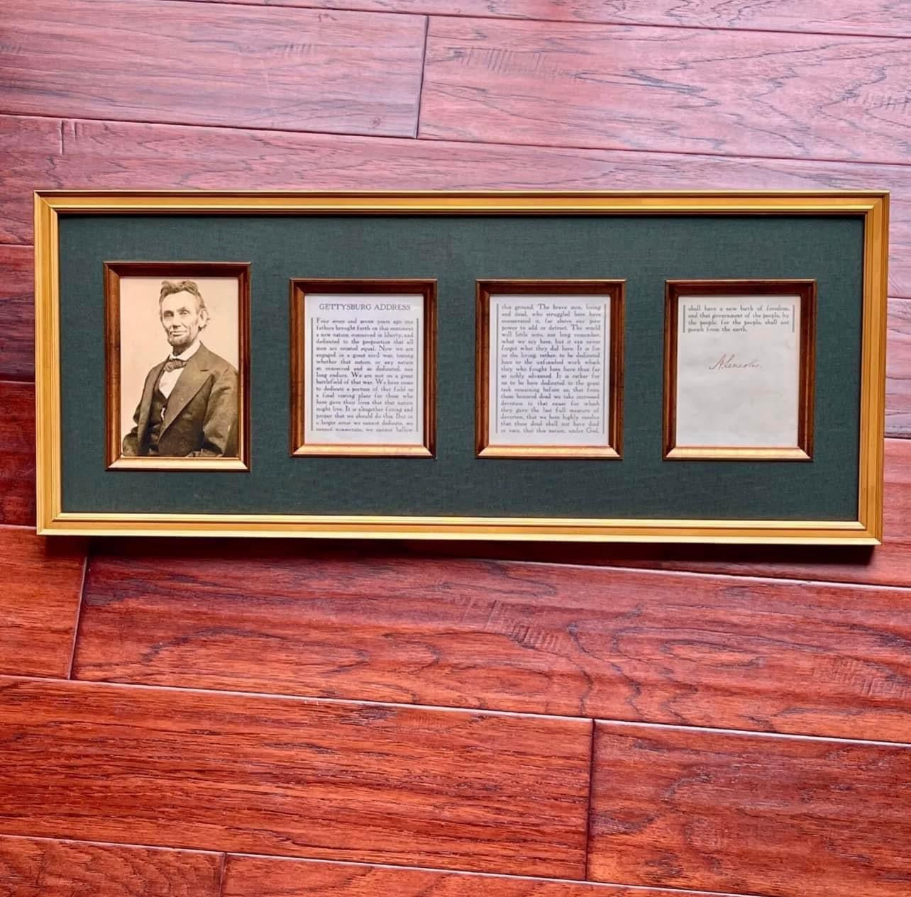 ABRAHAM LINCOLN * PSA * Autograph GETTYSBURG ADDRESS Souvenir Signed Signature