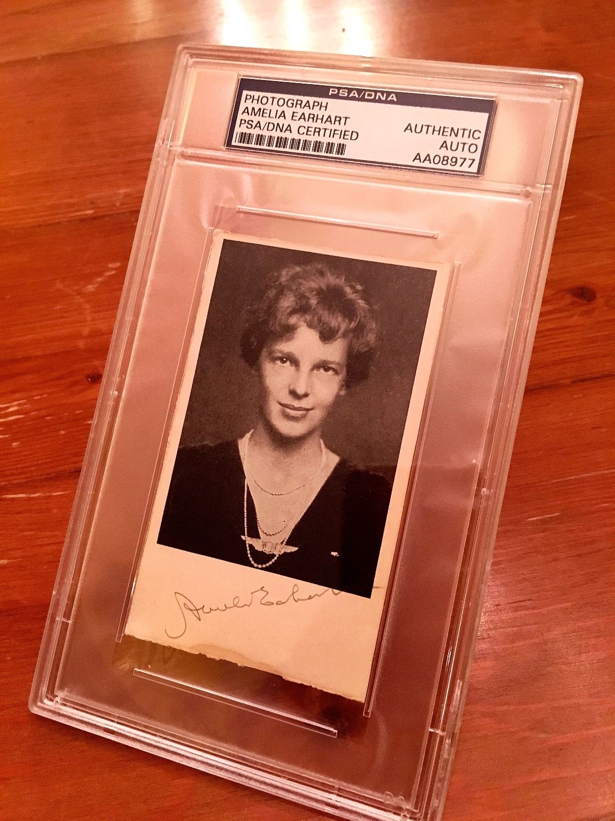 AMELIA EARHART * PSA/DNA *  Legendary Aviator * Rare SIGNED PHOTO * AUTOGRAPH