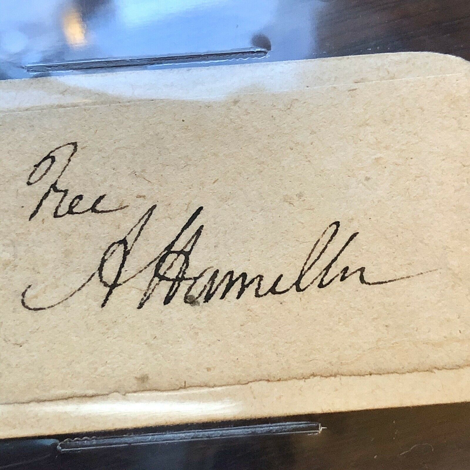 ALEXANDER HAMILTON * BAS Beckett LOA * Autograph Free Frank Signed Slabbed NM 8