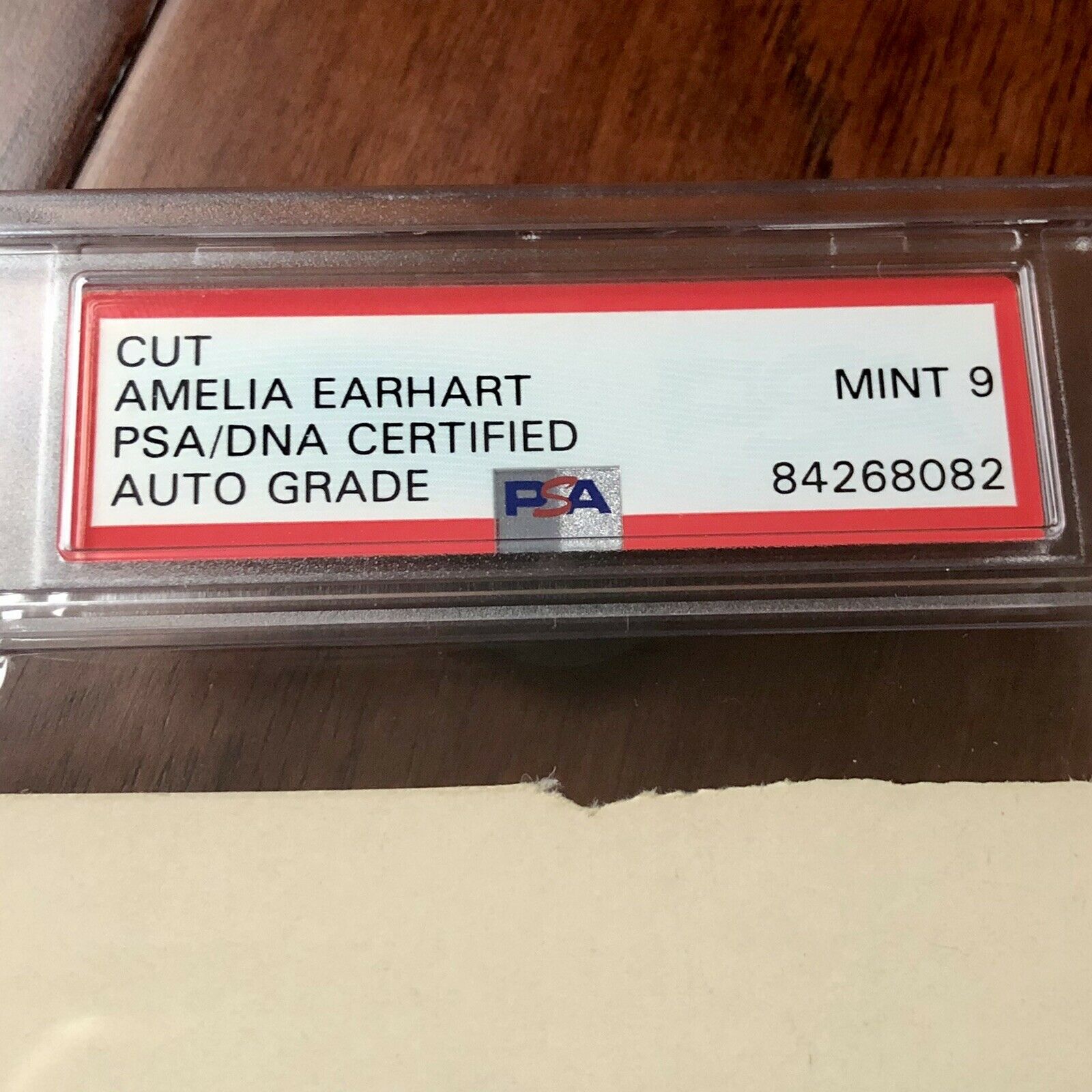 AMELIA EARHART * PSA/DNA Mint 9 * Encapsulated Autograph Full Signature Signed *