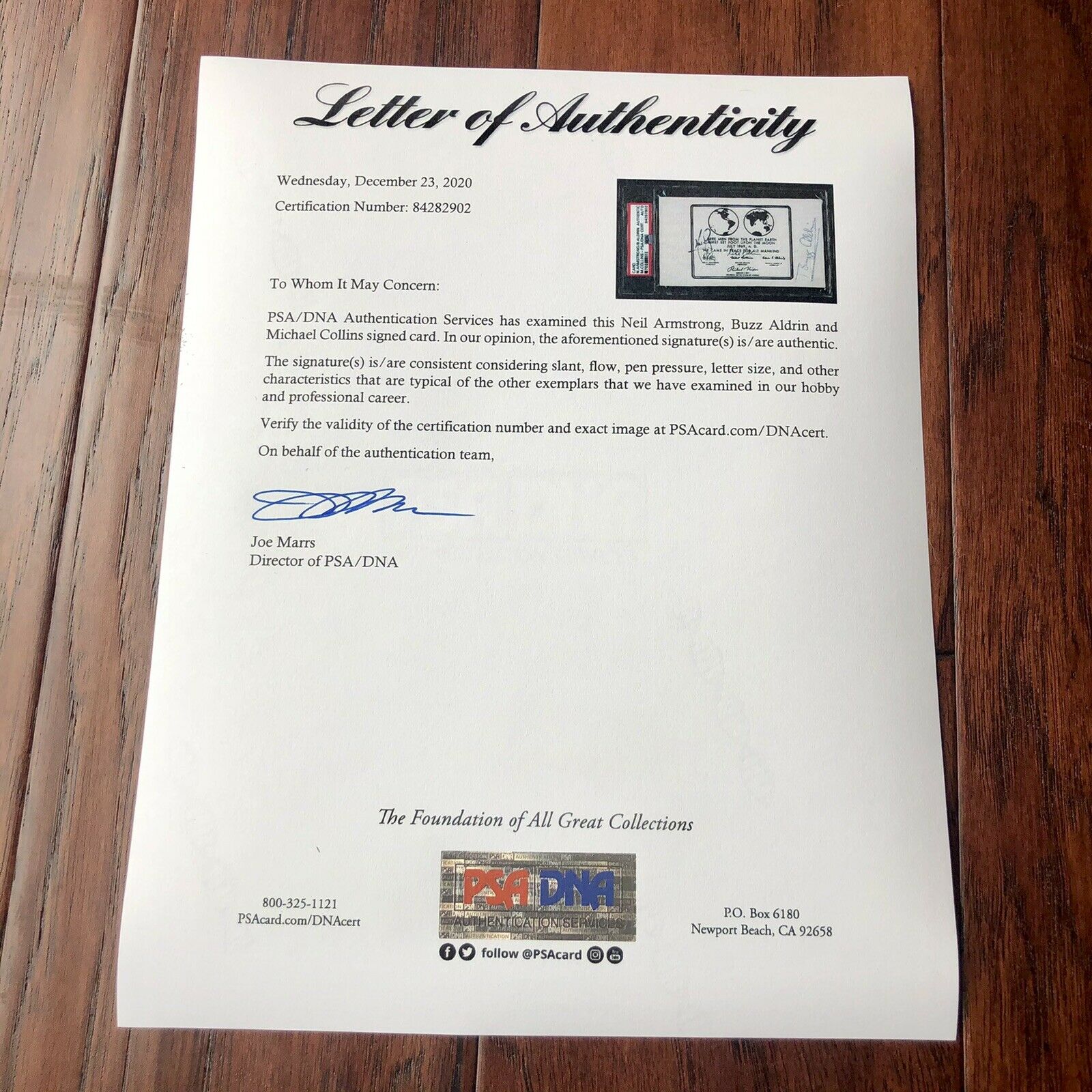 APOLLO 11 * PSA/DNA * Crew Signed Came In Peace Plaque Autograph Neil Armstrong