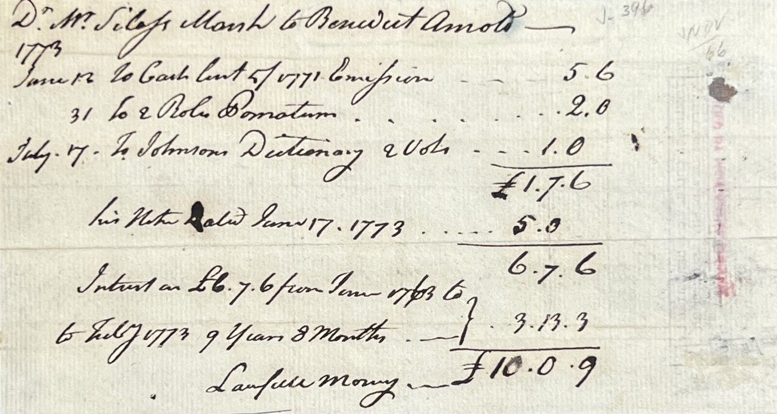 BENEDICT ARNOLD * JSA * Handwritten AUTOGRAPH Note SIGNED Revolutionary TRAITOR