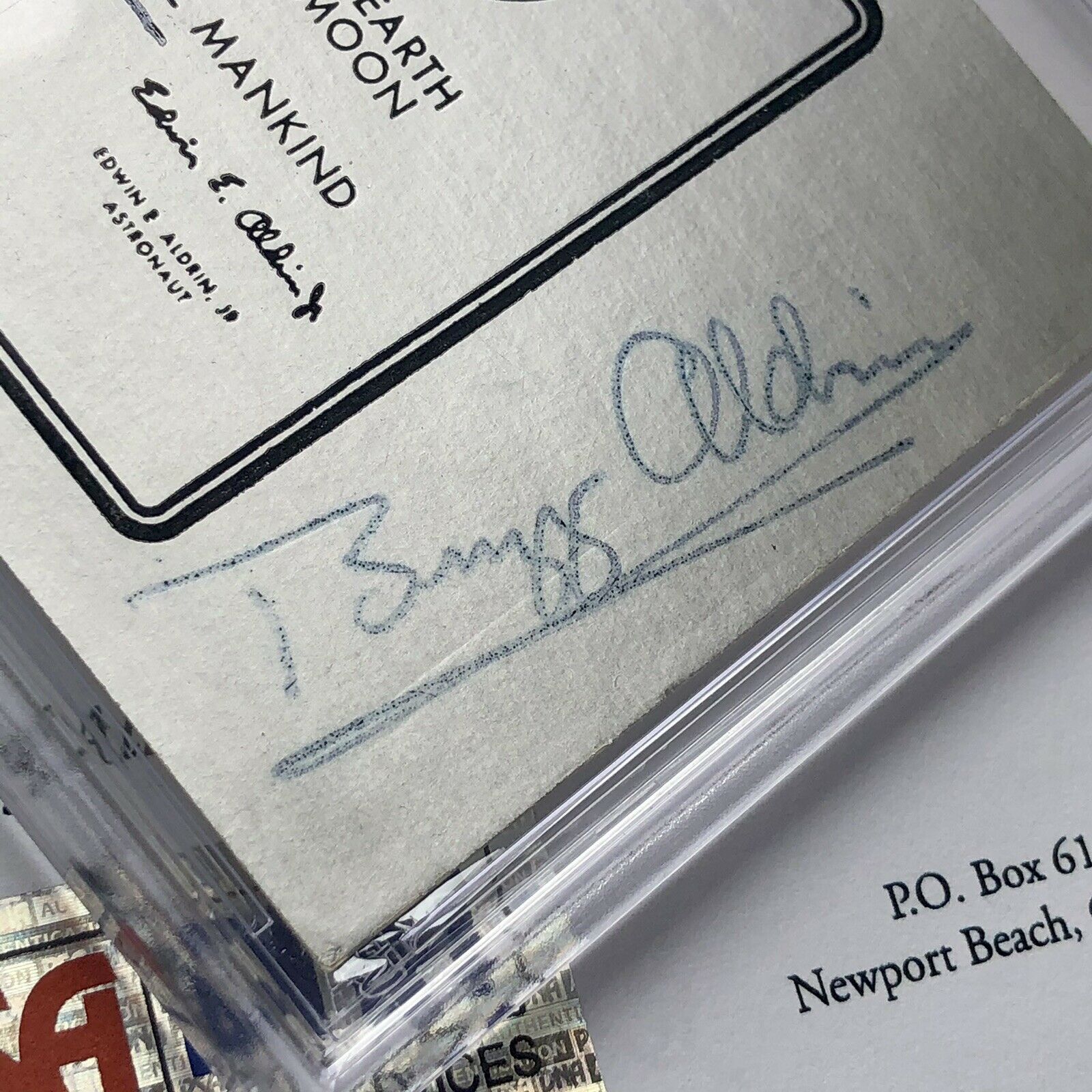 APOLLO 11 * PSA/DNA * Crew Signed Came In Peace Plaque Autograph Neil Armstrong