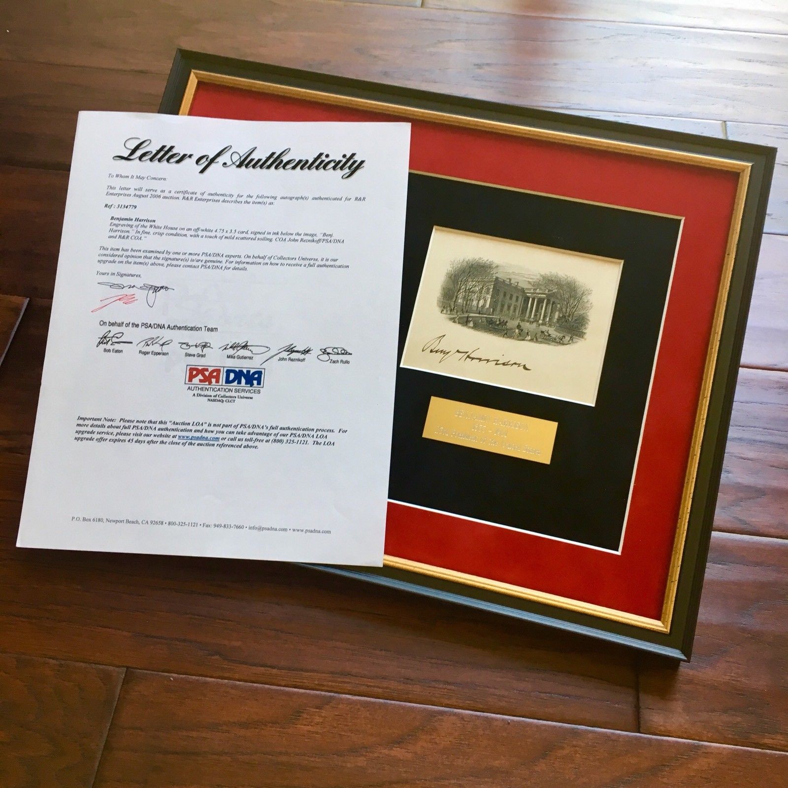 BENJAMIN HARRISON * PSA/DNA * Autograph WHITE HOUSE Card SIGNED * President