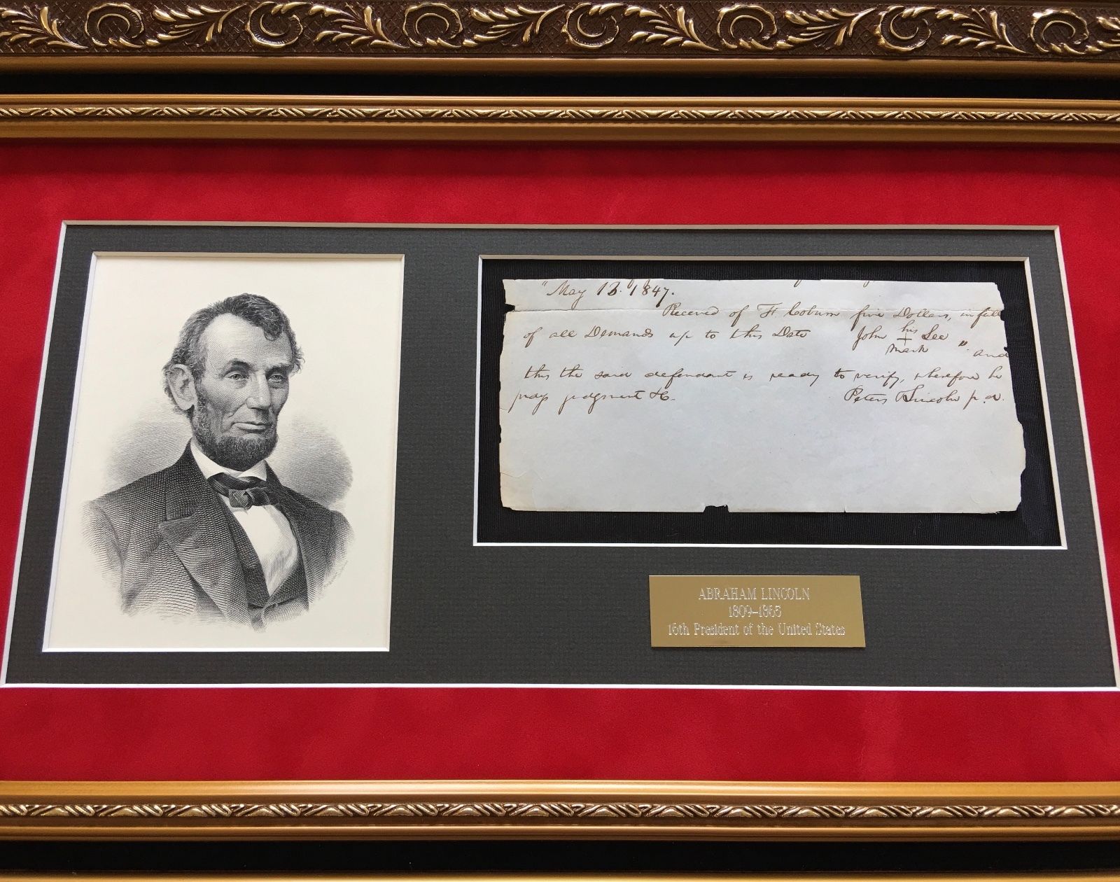 ABRAHAM LINCOLN * PSA/DNA * Handwritten AUTOGRAPH letter SIGNED * President