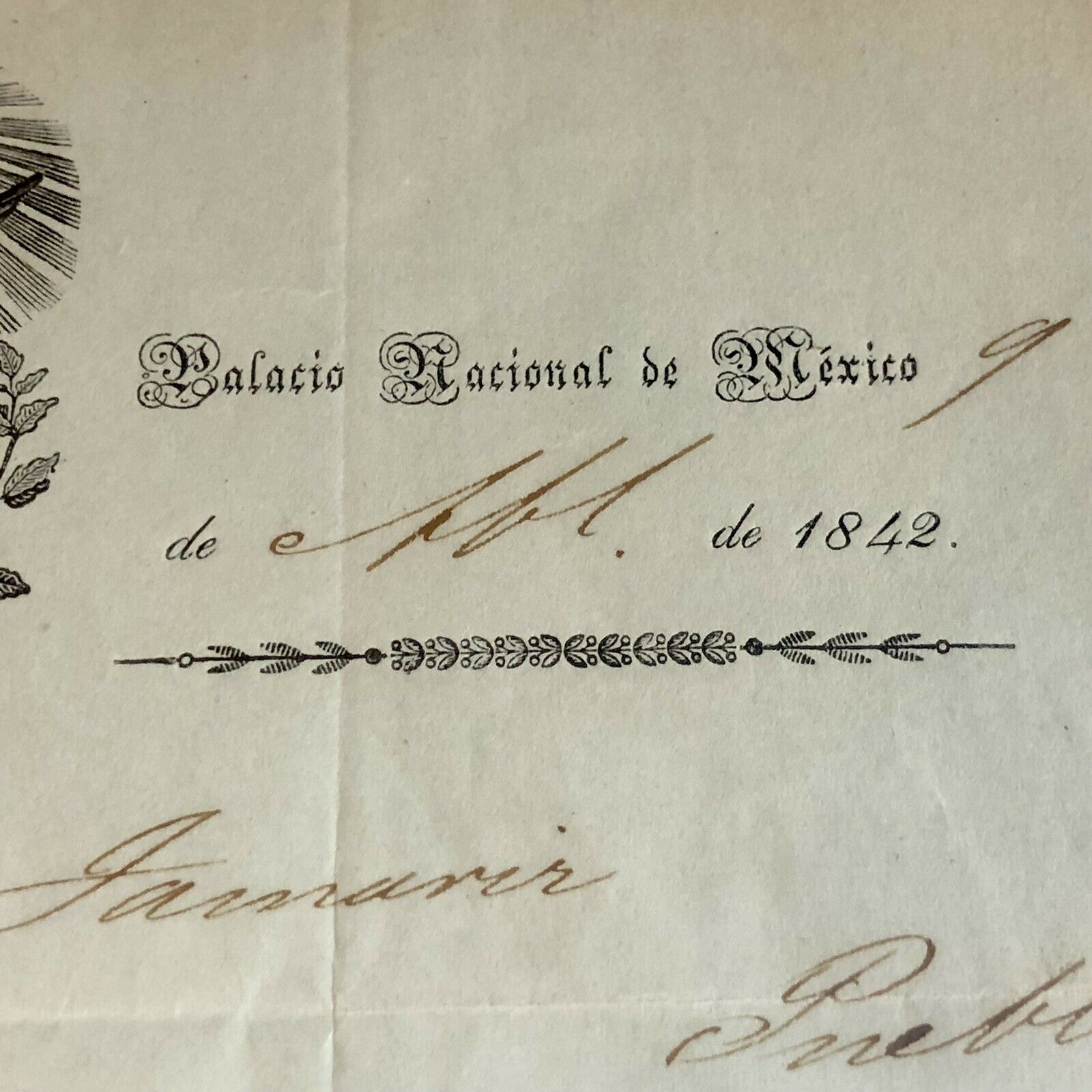 ANTONIO LOPEZ DE SANTA ANNA * Beckett BAS * Autograph Letter Signed As President