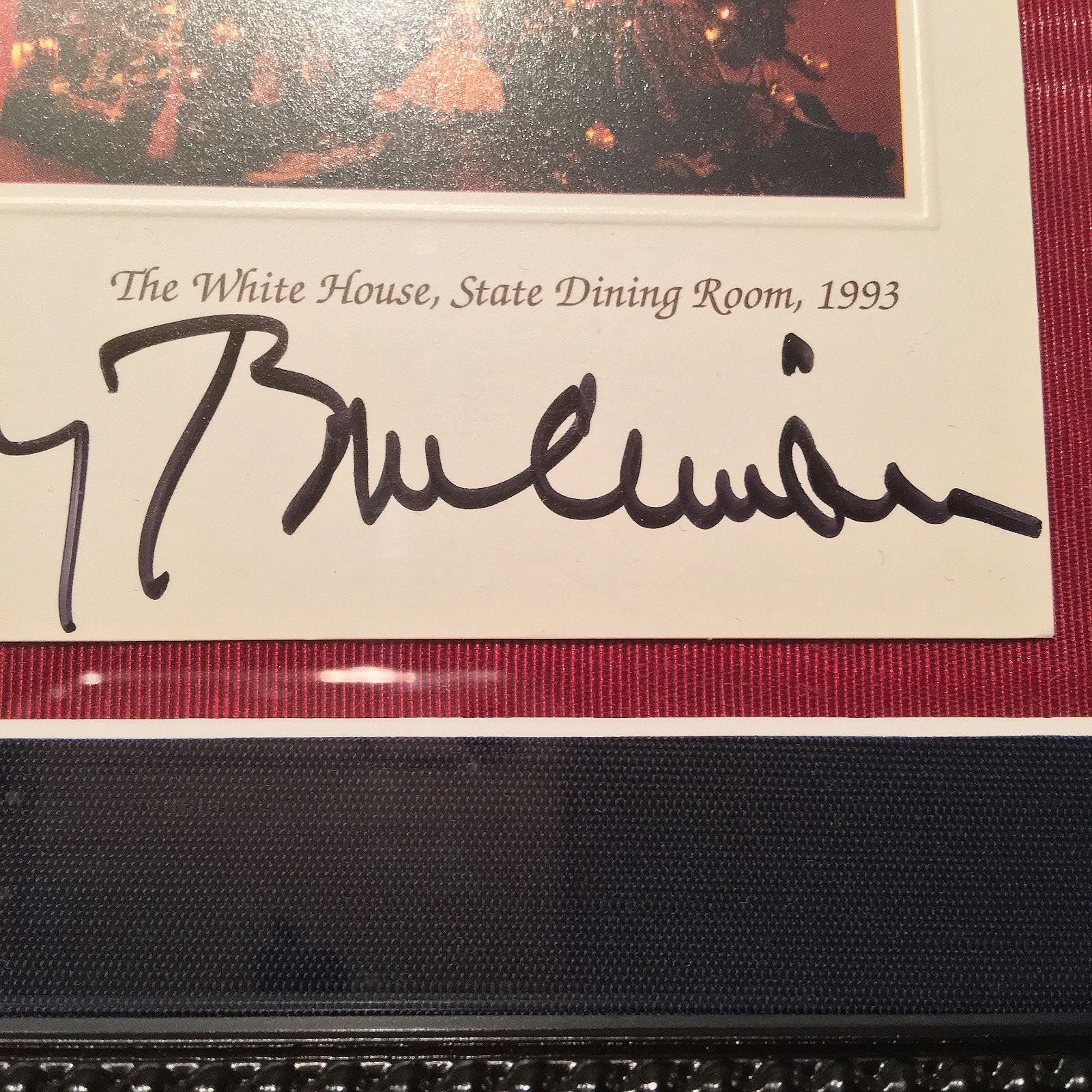 PSA/DNA Bill and Hillary Clinton Autographed White House Card Photo