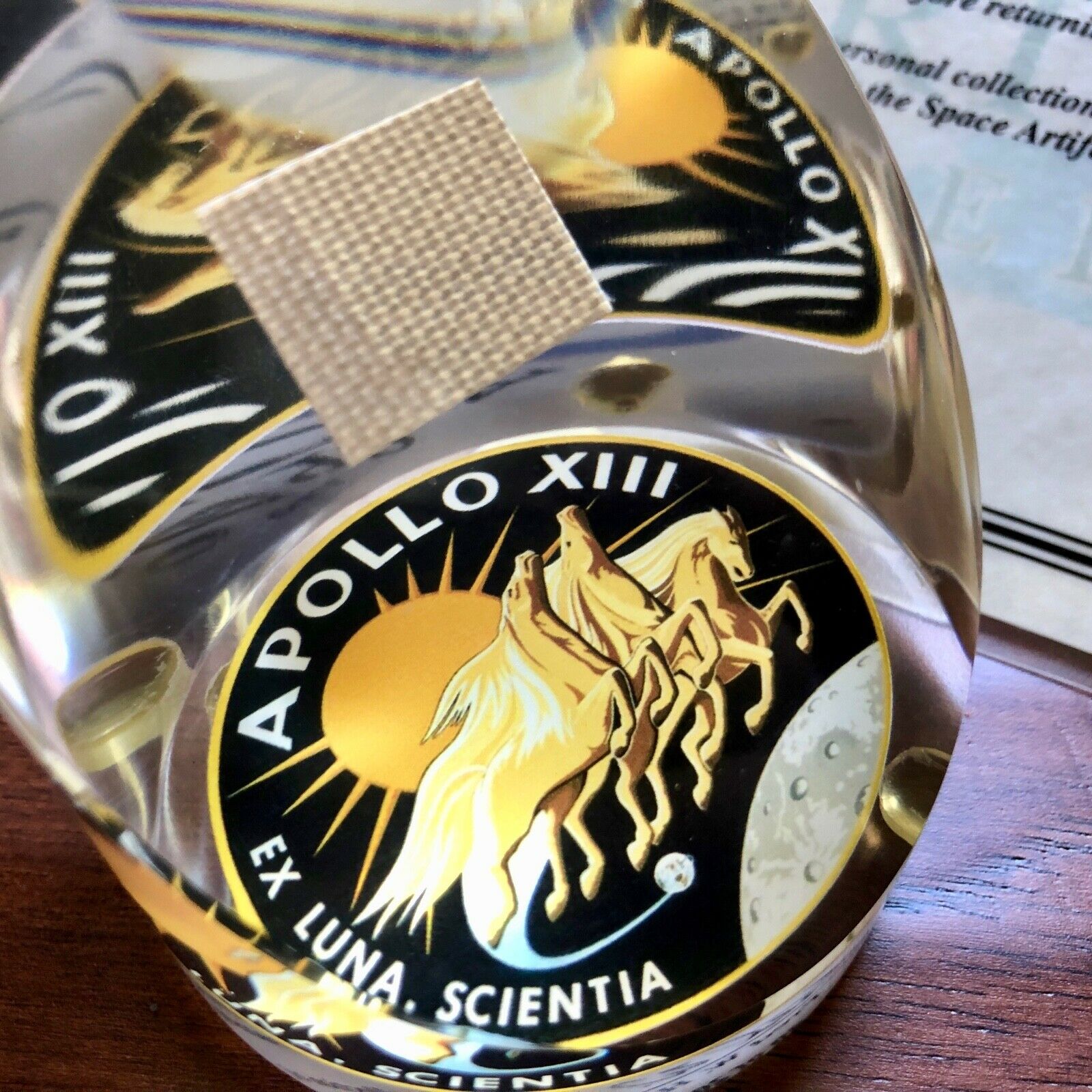 APOLLO 13 * Fred Haise Signed & Certified Fabric FLOWN AROUND THE MOON *