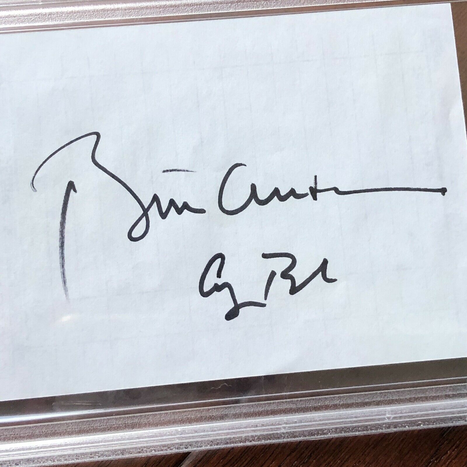 BILL CLINTON & GEORGE H.W. BUSH * PSA/DNA Slab * Autograph Signed Receipt Paper