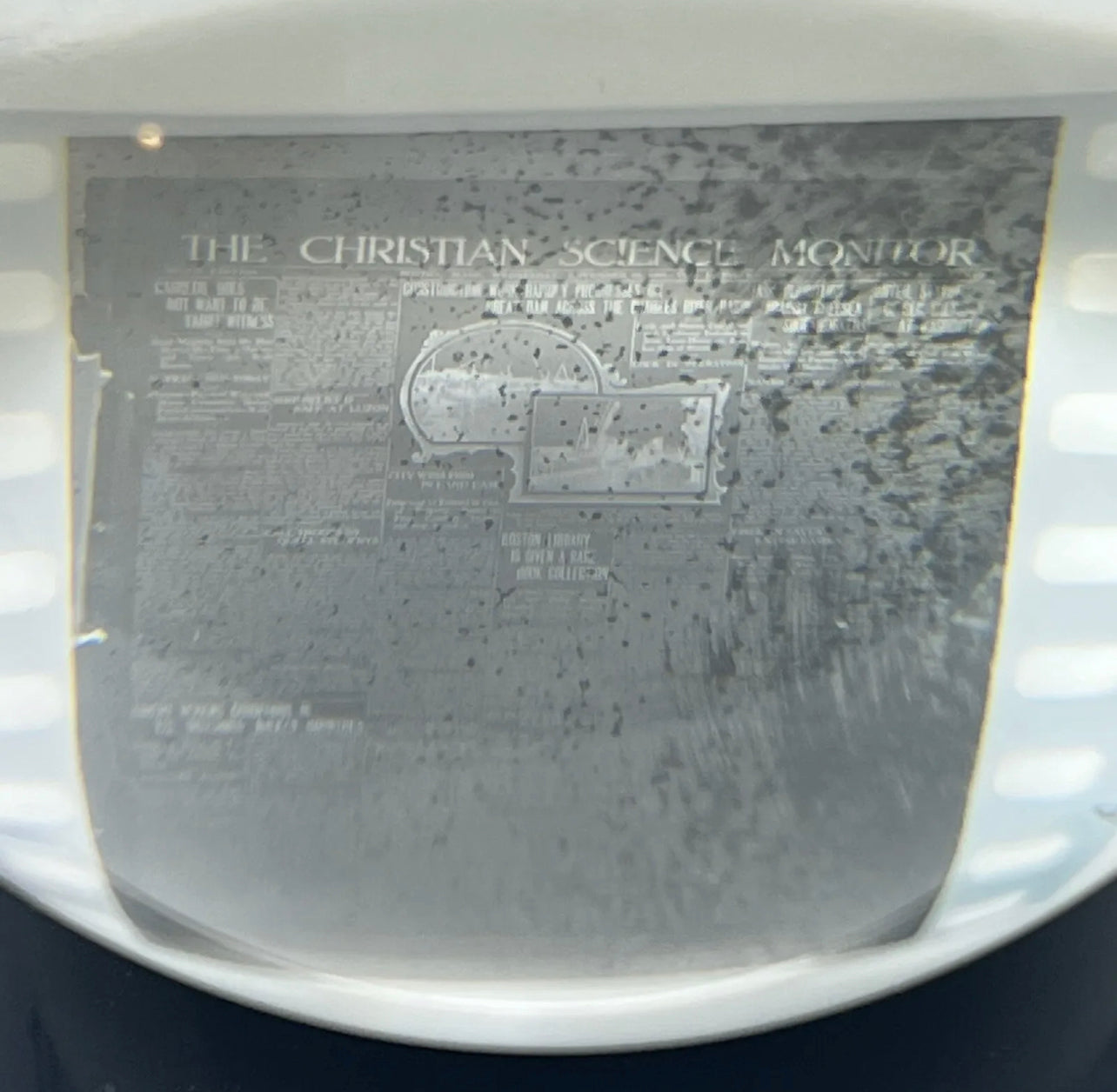 APOLLO 14 * Lunar Surface Flown Microfilm Newspaper Carried by Alan Shepard