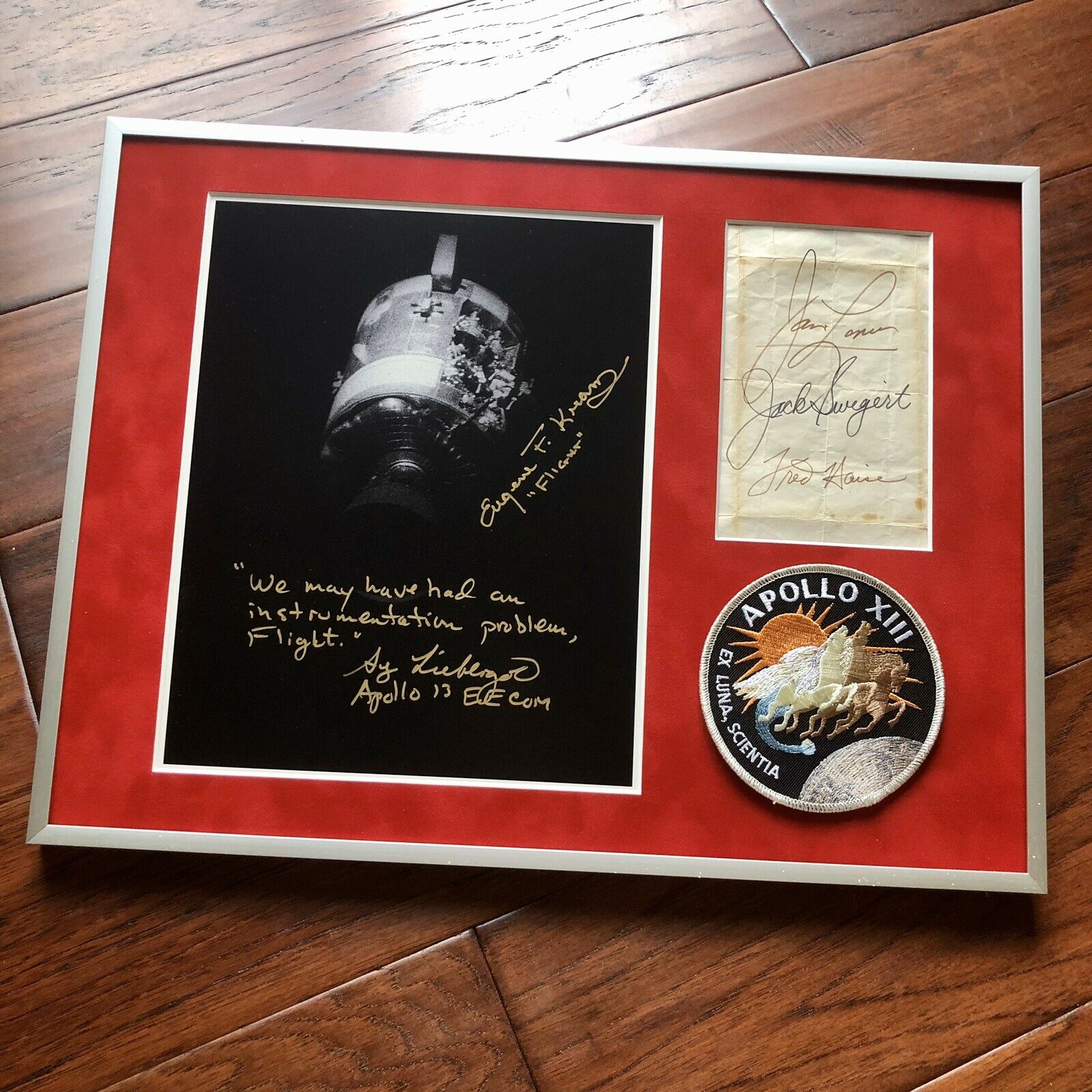 APOLLO 13 * BAS PSA LOA * Crew & Control Signed Display * Jack Swigert Autograph