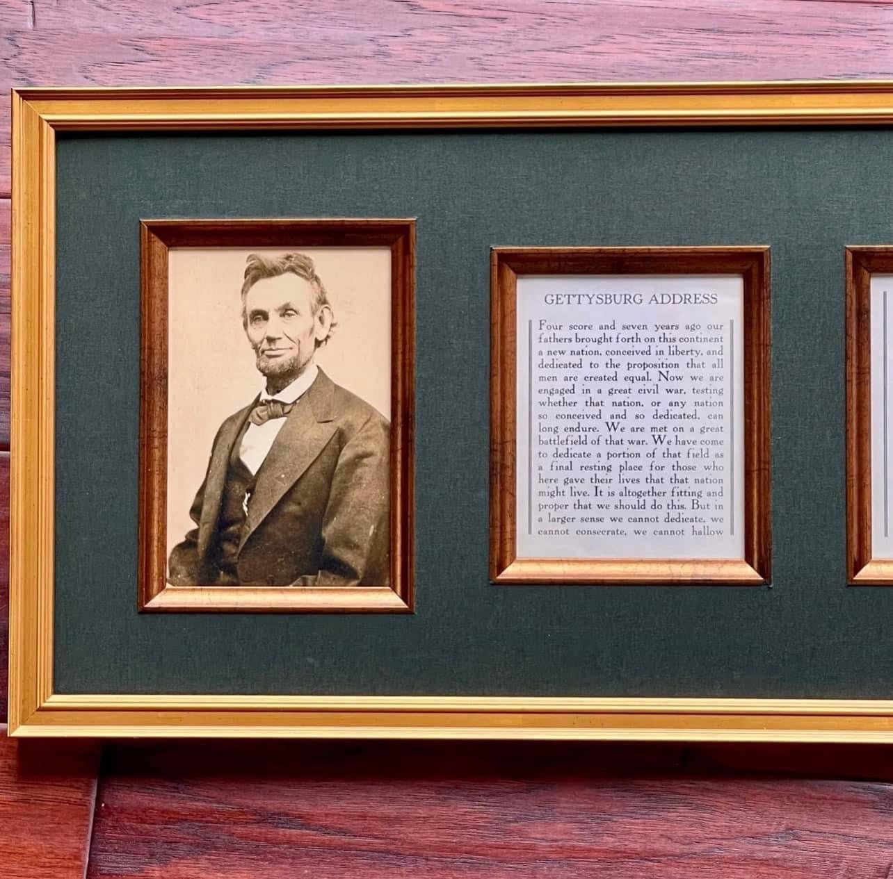 ABRAHAM LINCOLN * PSA * Autograph GETTYSBURG ADDRESS Souvenir Signed Signature