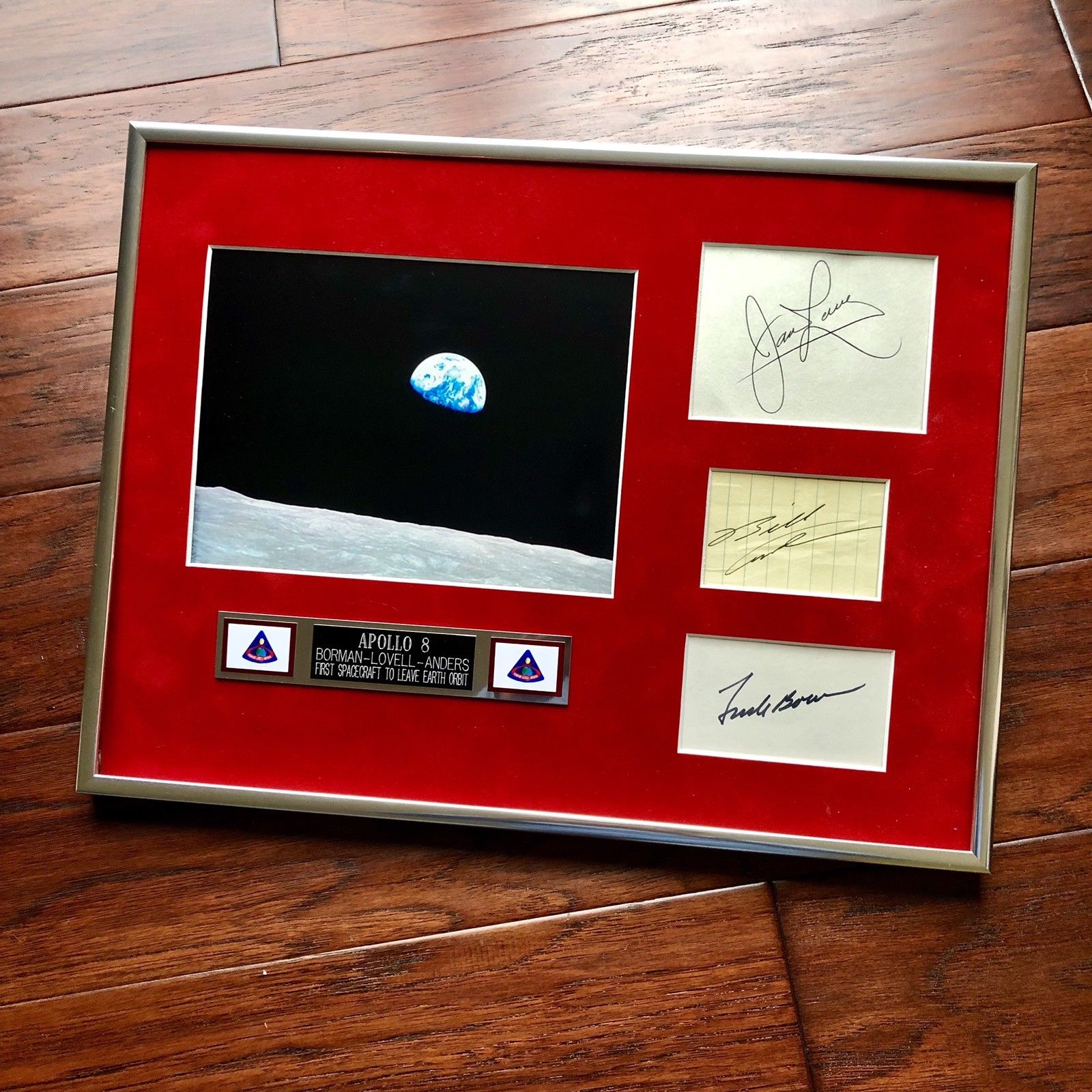 APOLLO 8 * Zarelli LOA * Crew Signed Display * William Bill Anders Autograph