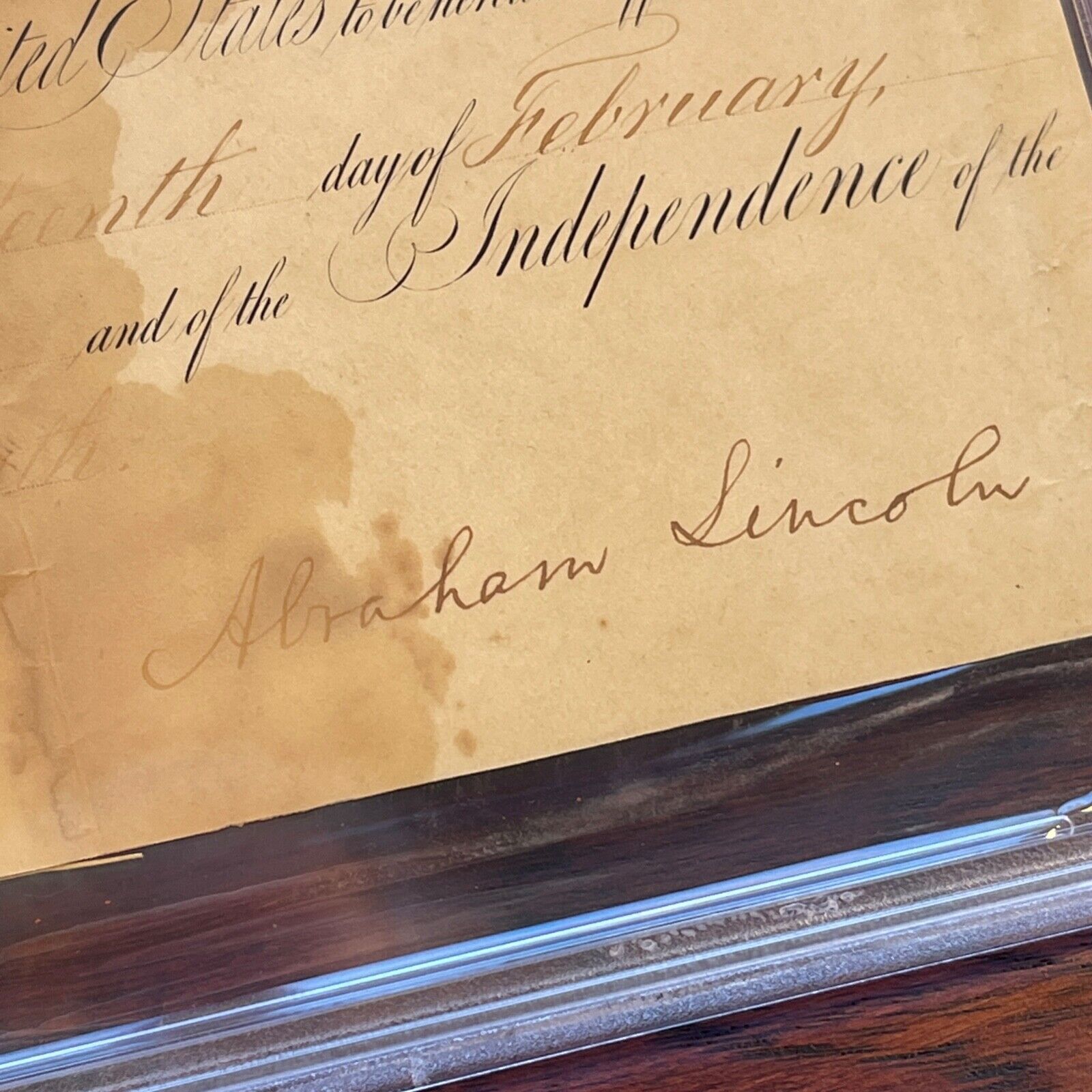 ABRAHAM LINCOLN * PSA/DNA Slab * AS PRESIDENT Autograph Appointment Signed 1862