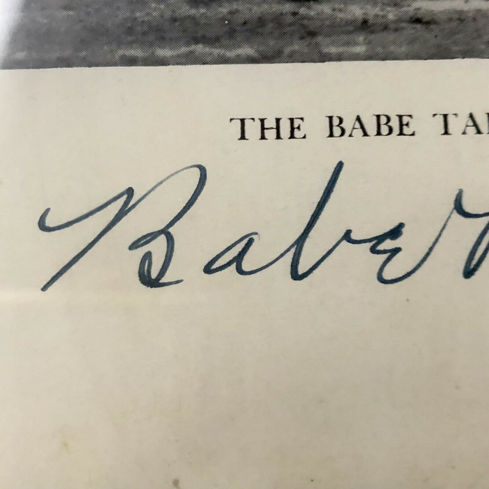 BABE RUTH * Beckett BAS * Autograph Uninscribed At Bat Photo Signed Graded 8