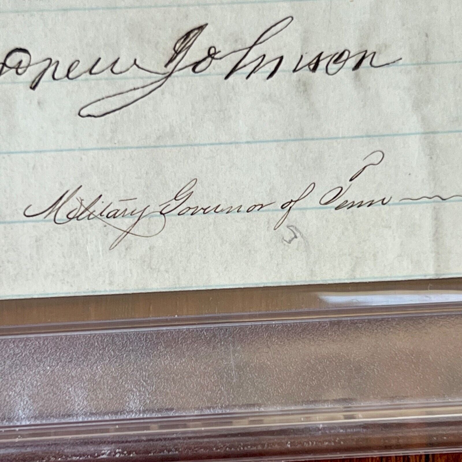 ANDREW JOHNSON * PSA/DNA * AUTOGRAPH Military Governor SIGNED Abraham Lincoln VP