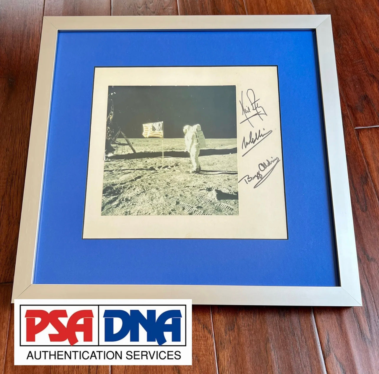 APOLLO 11 * PSA * 1969 Crew Signed Autograph Photo * Neil Armstrong Buzz Aldrin