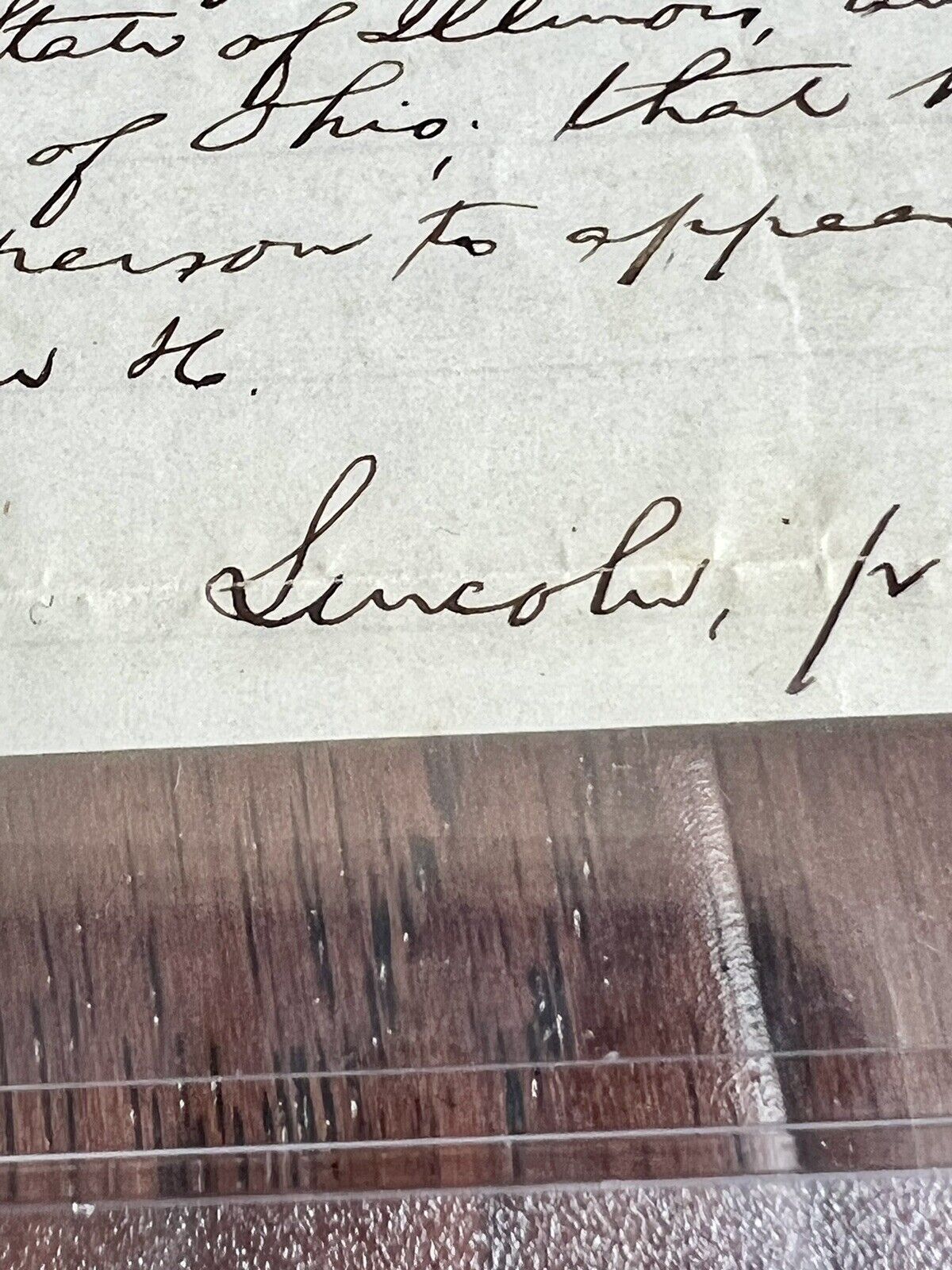 ABRAHAM LINCOLN * PSA/DNA Slab * Autograph Lengthy Handwritten Plea Signed