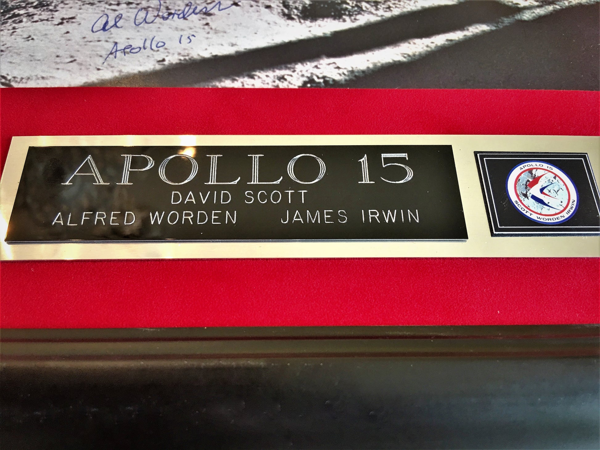 APOLLO 15 CREW SIGNED * Jim IRWIN Dave SCOTT Al WORDEN * Autograph photo