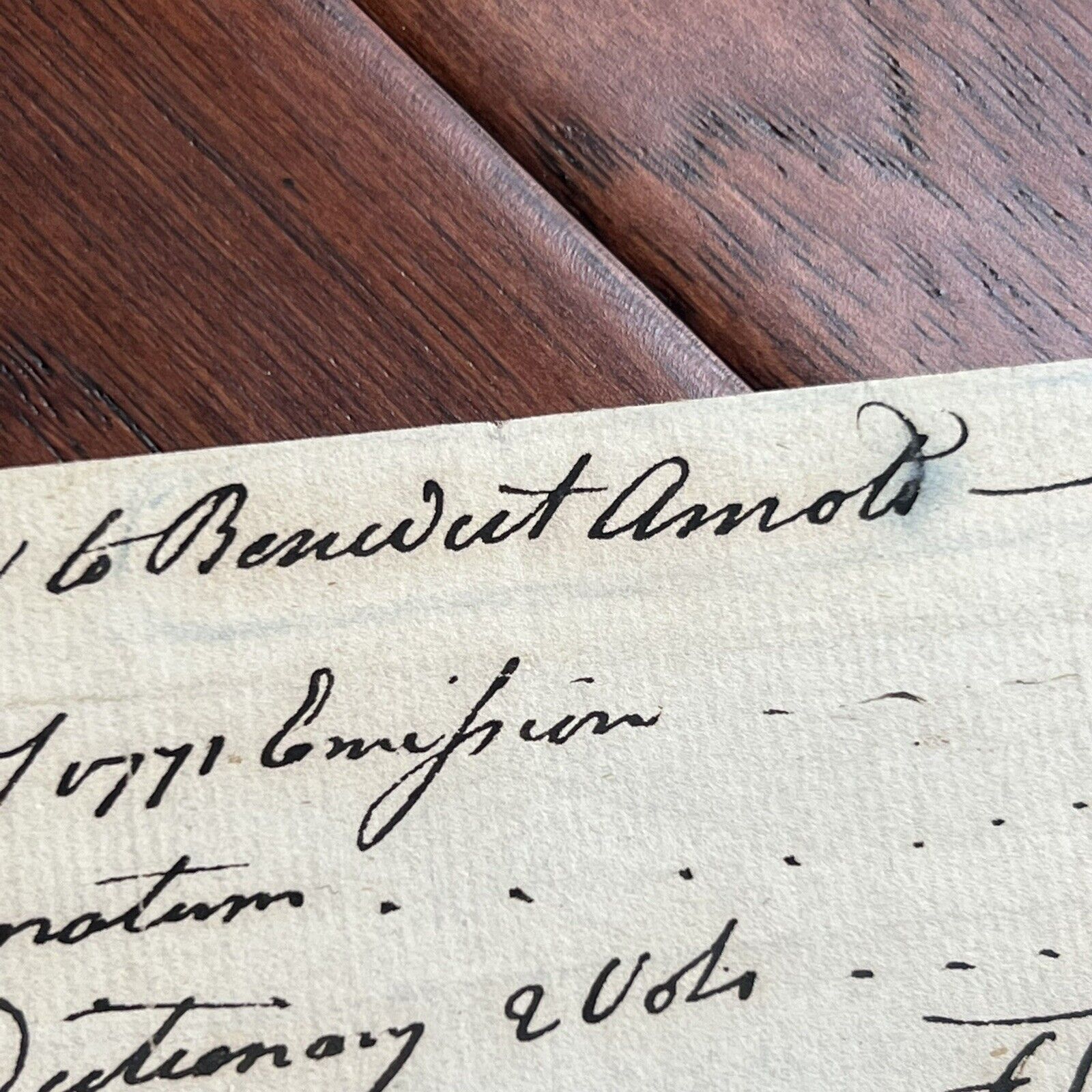 BENEDICT ARNOLD * JSA * Handwritten AUTOGRAPH Note SIGNED Revolutionary TRAITOR