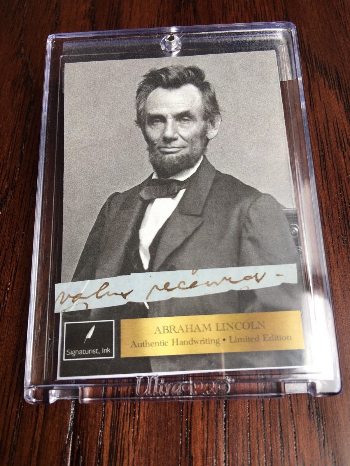 ABRAHAM LINCOLN PSA/DNA Handwritten Cut Words "Value Received"