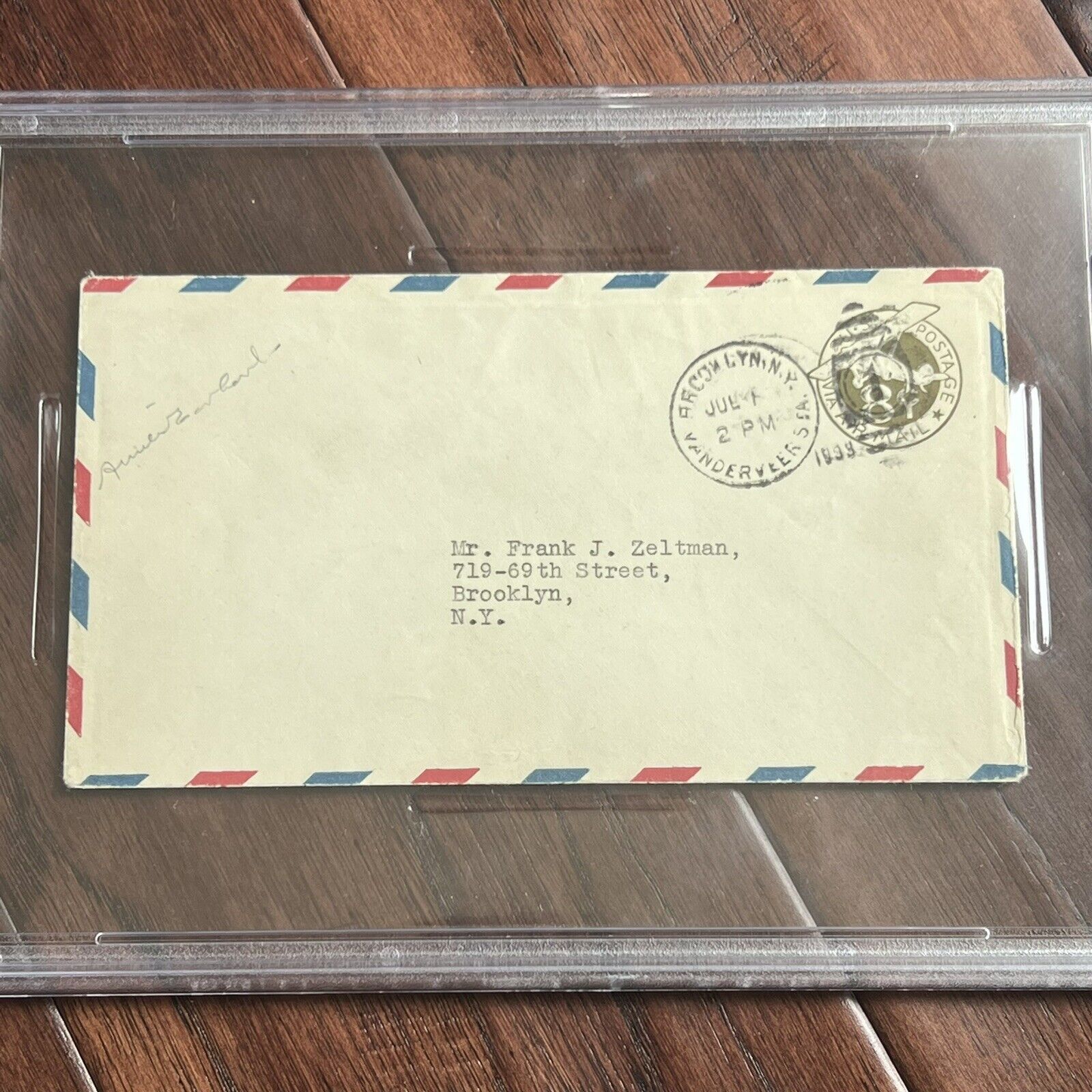 AMELIA EARHART * PSA/DNA * Encapsulated Autograph 1933 Air Race Cover Signed