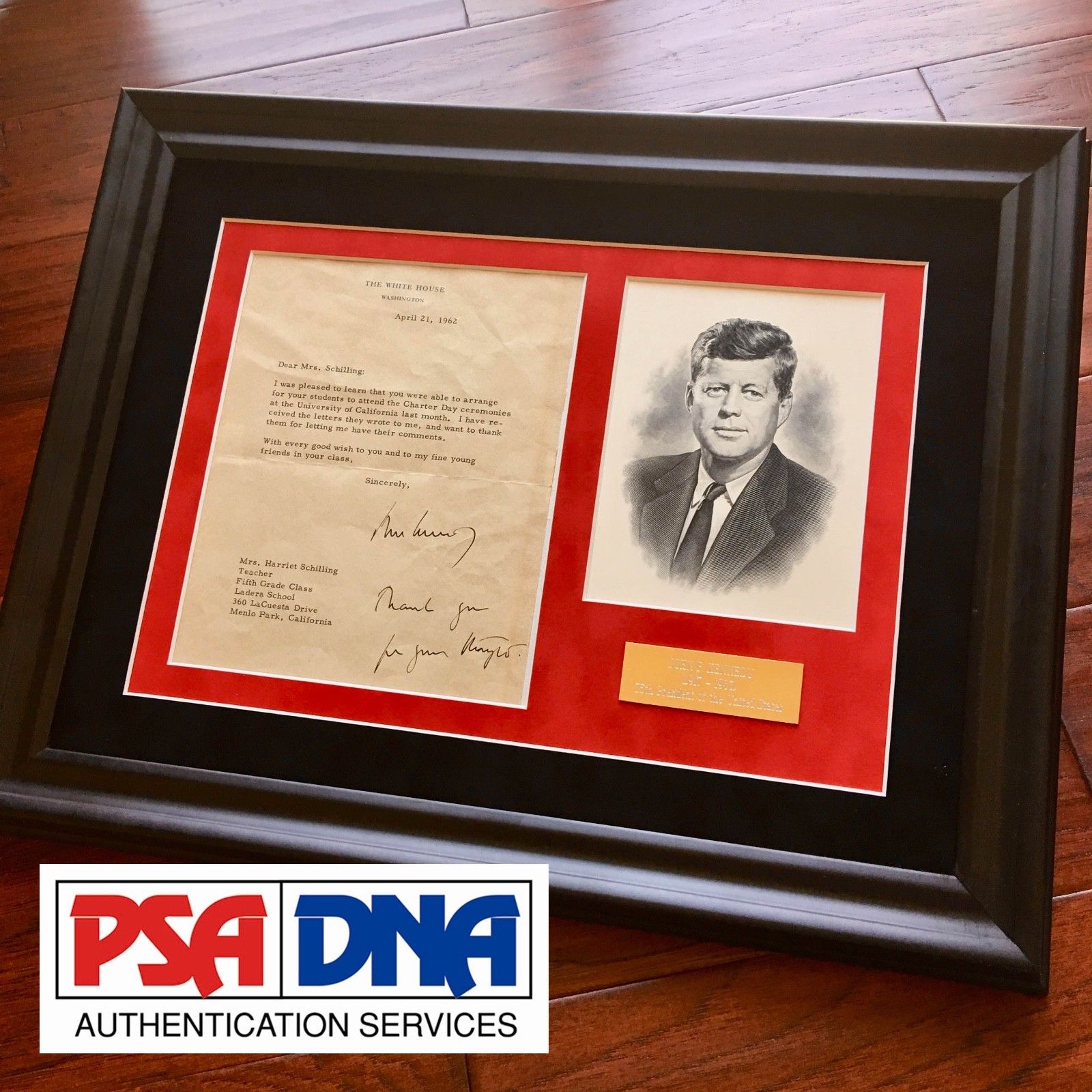 JOHN F. KENNEDY * PSA/DNA * WHITE HOUSE AUTOGRAPH Letter * Apollo + Soviets