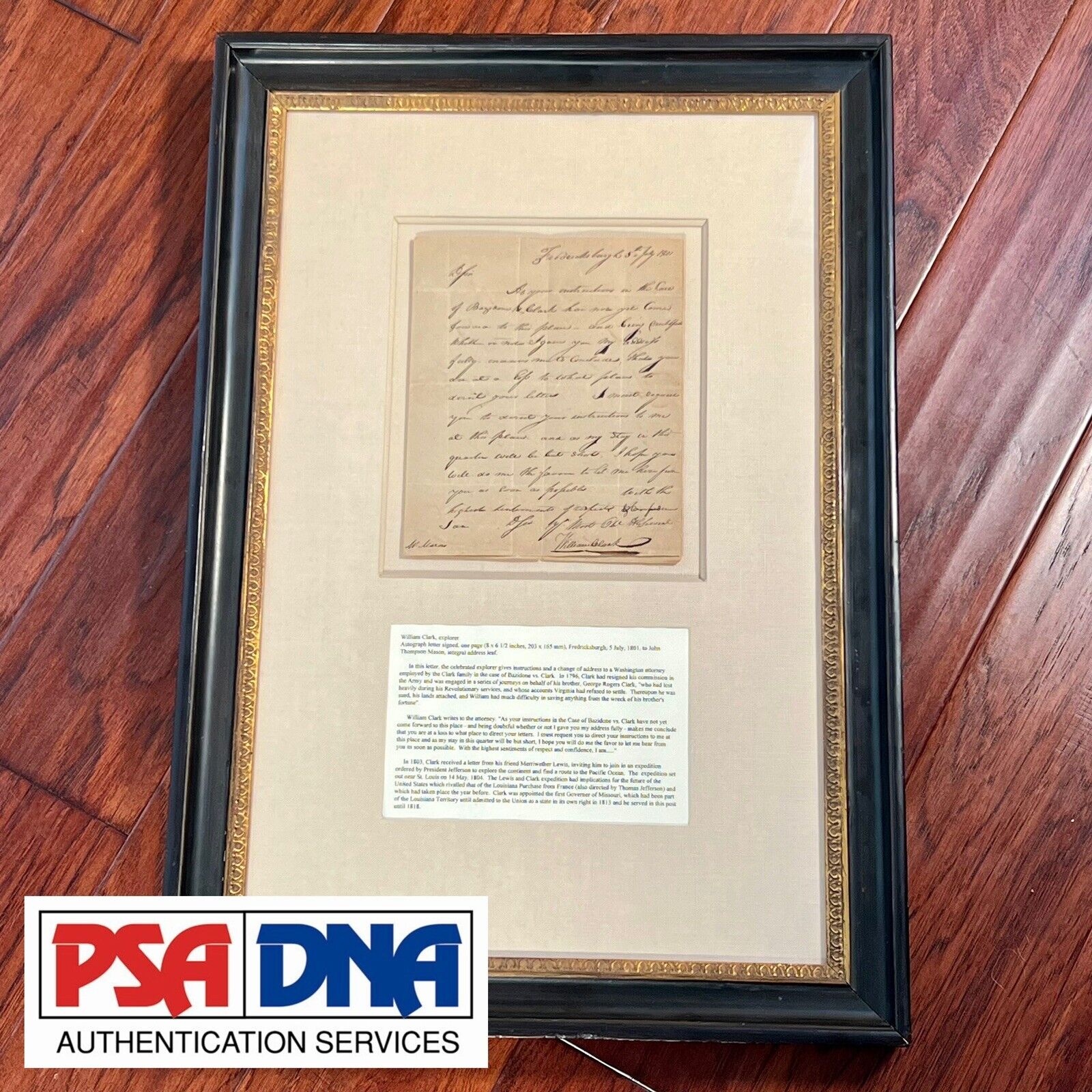 WILLIAM CLARK * PSA/DNA * Lewis & Clark Handwritten Autograph Letter Signed