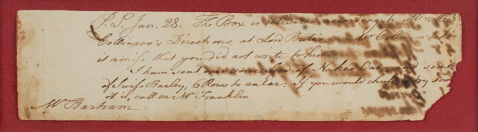 BENJAMIN FRANKLIN * PSA/DNA * Signed Handwritten Autograph RE: Box To George III