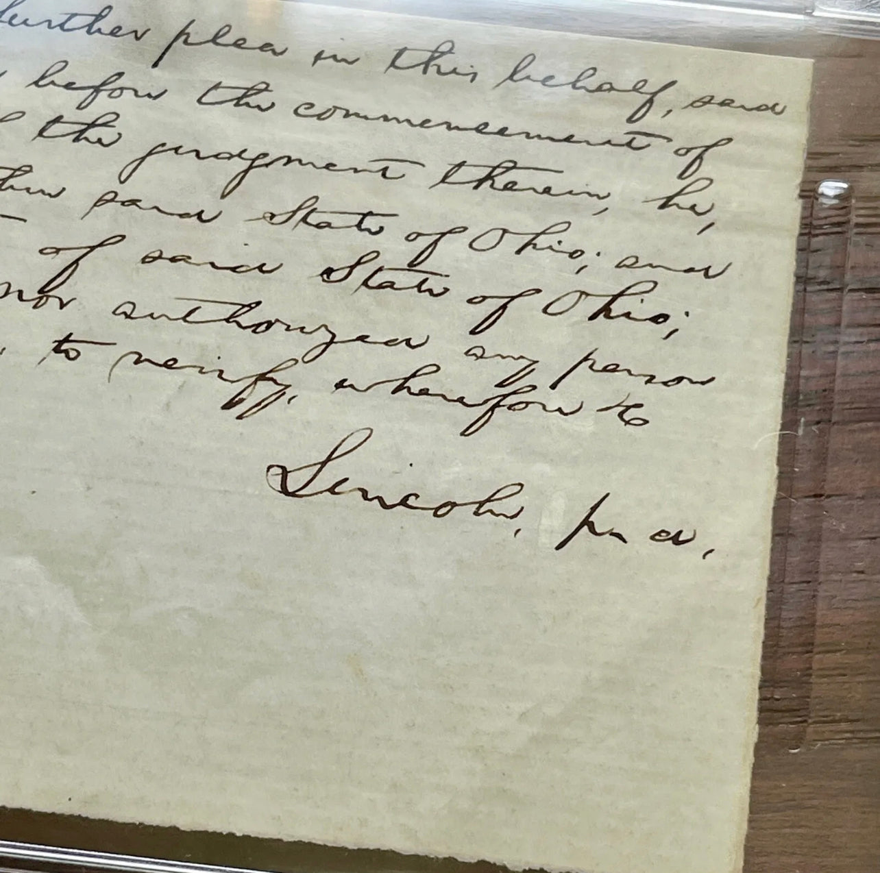 ABRAHAM LINCOLN * PSA/DNA Slab * Autograph Lengthy Handwritten Plea Signed