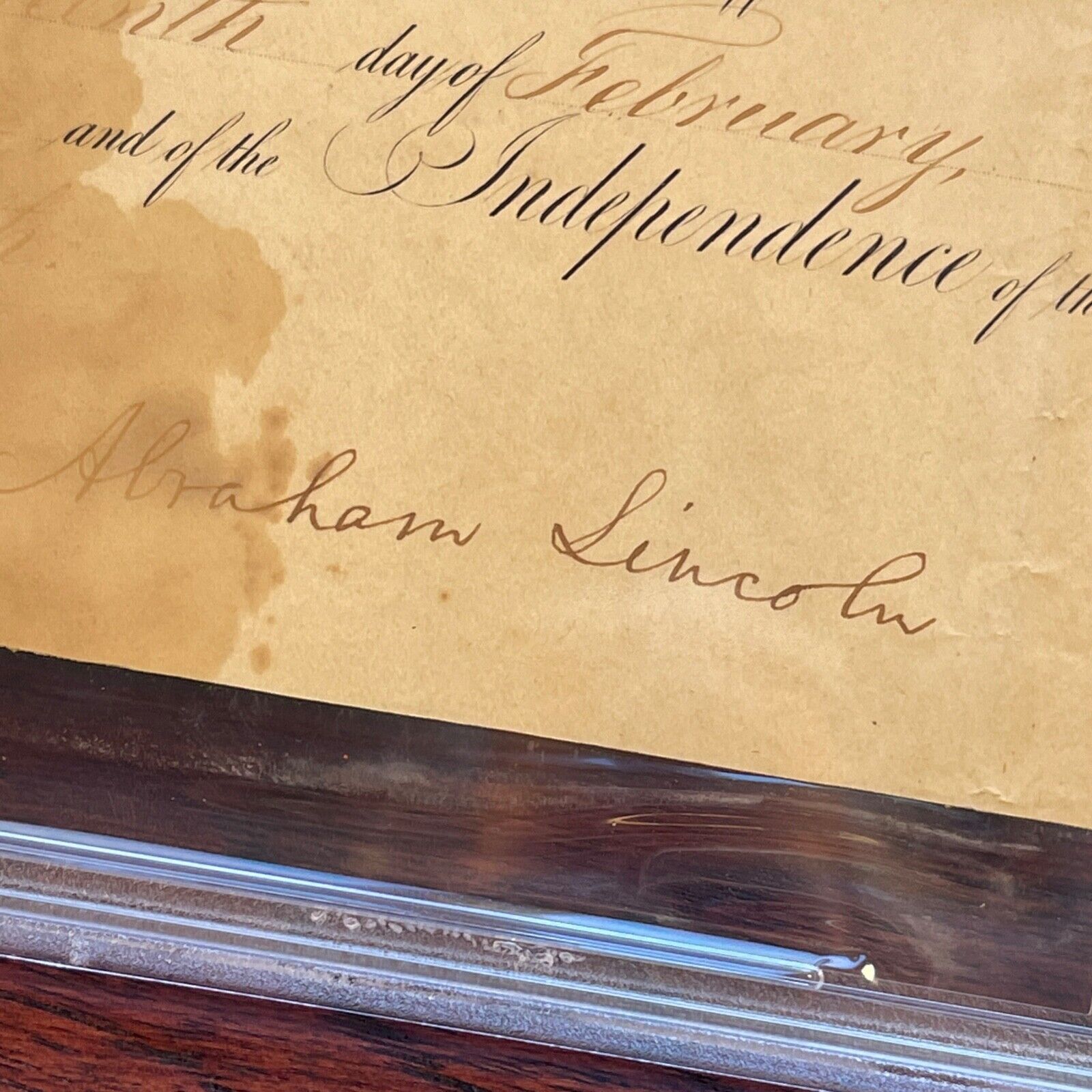 ABRAHAM LINCOLN * PSA/DNA Slab * AS PRESIDENT Autograph Appointment Signed 1862
