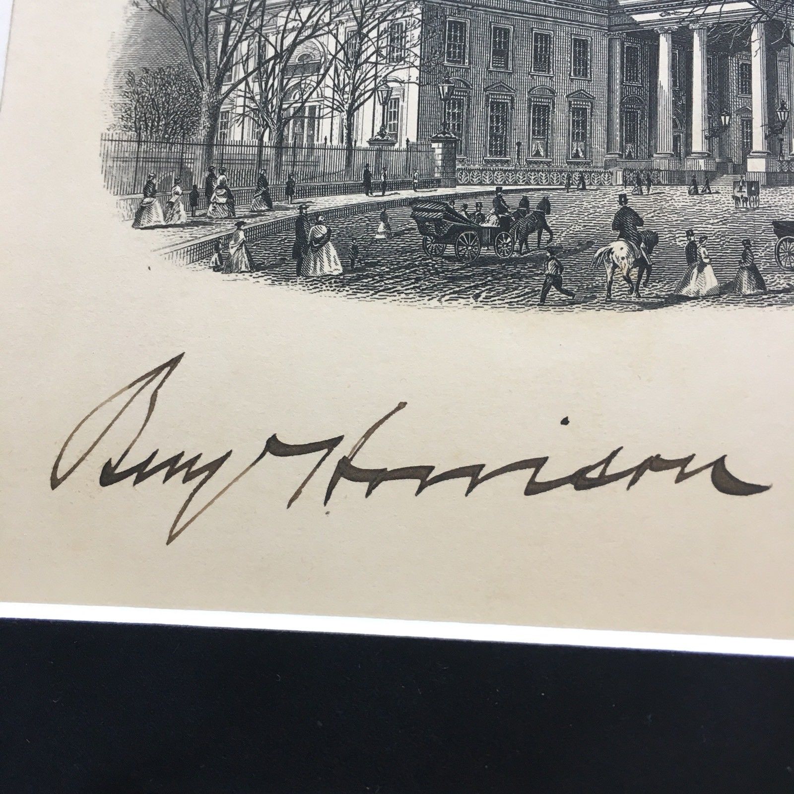 BENJAMIN HARRISON * PSA/DNA * Autograph WHITE HOUSE Card SIGNED * President