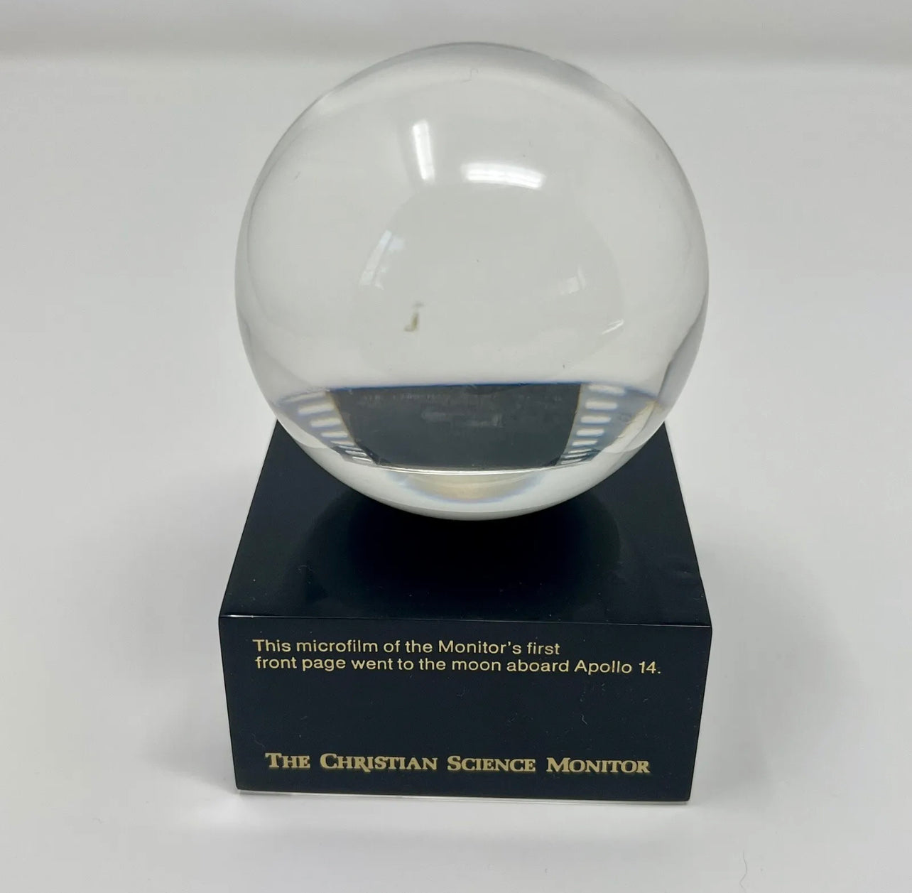 APOLLO 14 * Lunar Surface Flown Microfilm Newspaper Carried by Alan Shepard