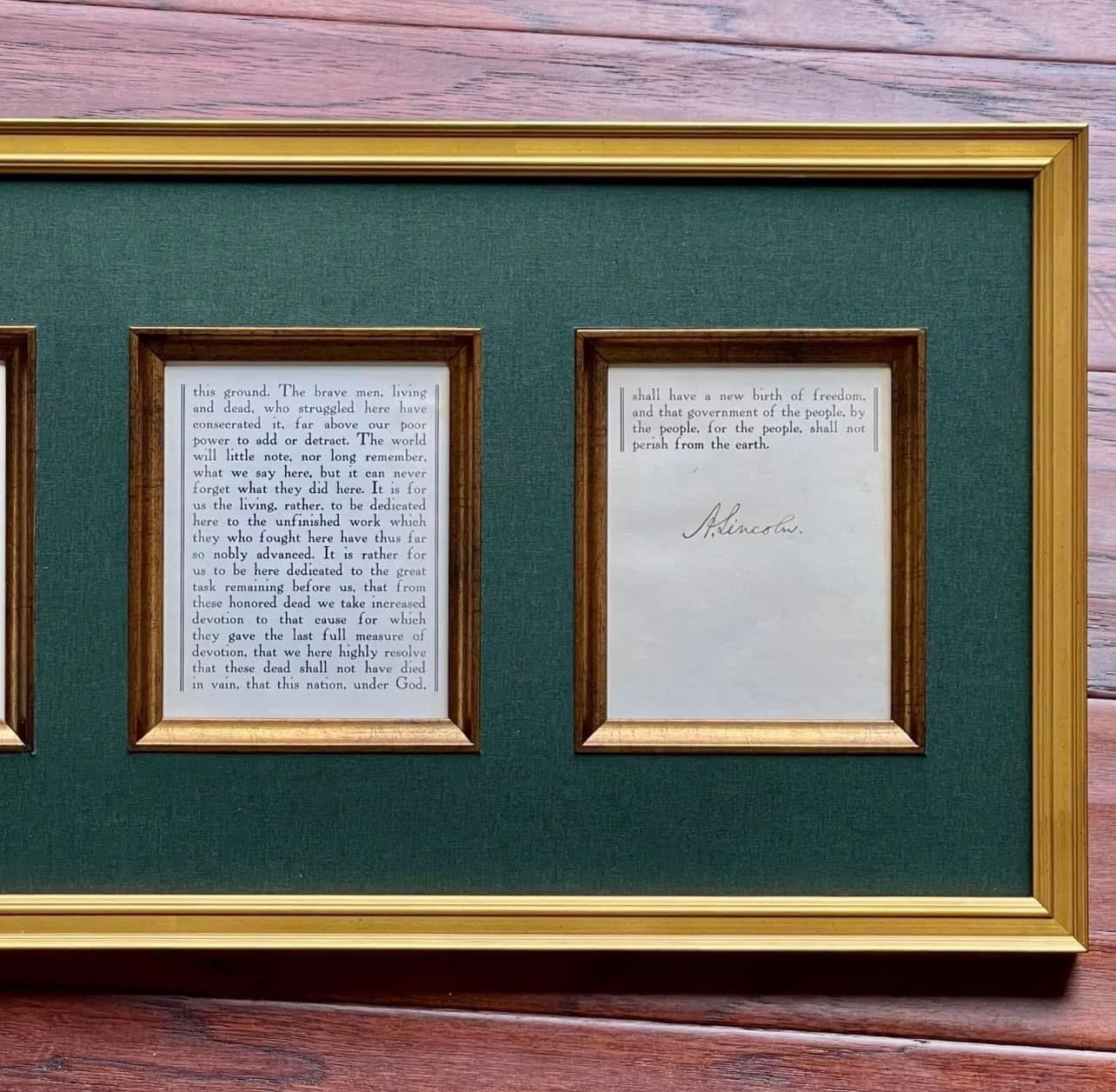 ABRAHAM LINCOLN * PSA * Autograph GETTYSBURG ADDRESS Souvenir Signed Signature