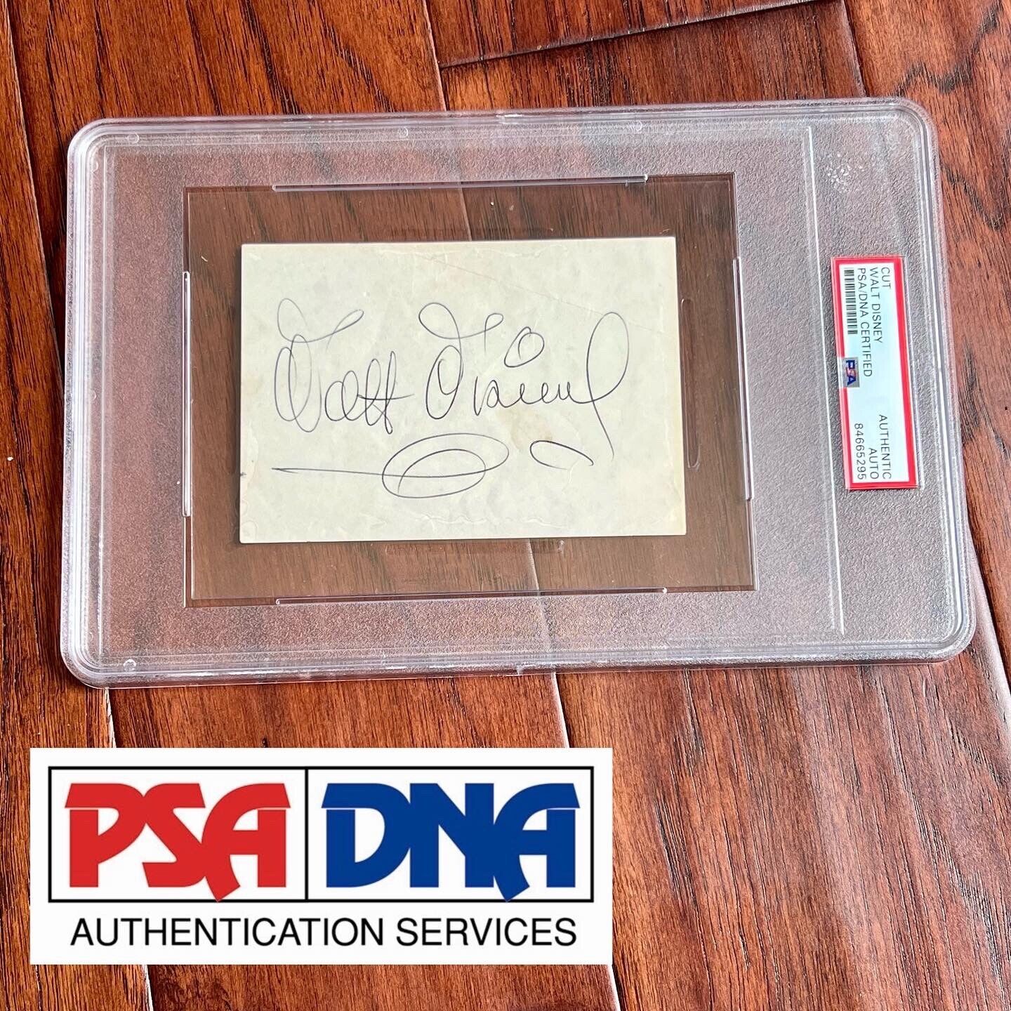 WALT DISNEY * PSA/DNA Slab * Autograph Album Page Signed Excellent Provenance-