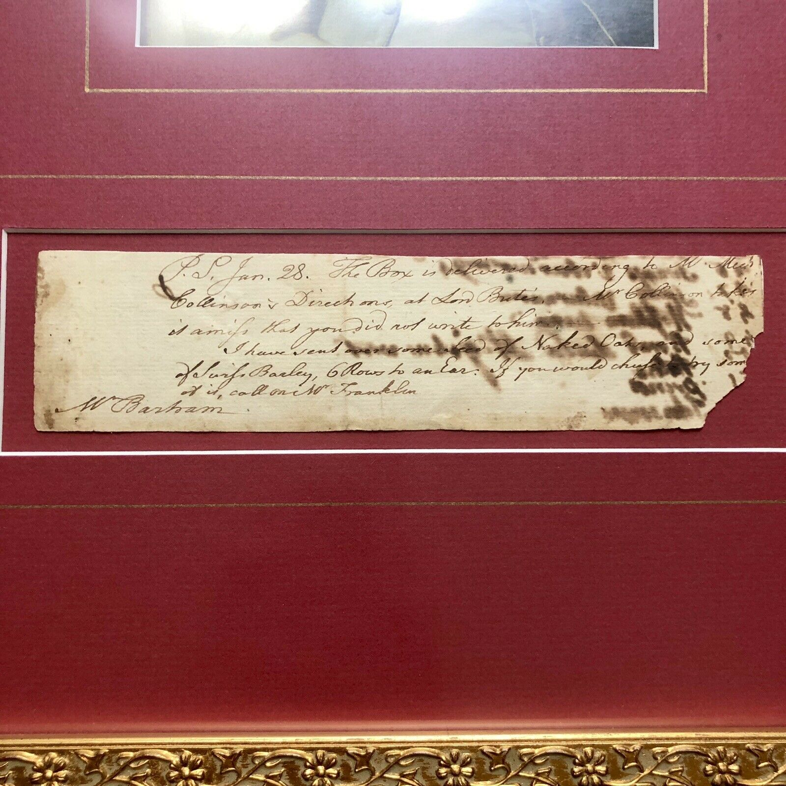 BENJAMIN FRANKLIN * PSA/DNA * Signed Handwritten Autograph RE: Box To George III