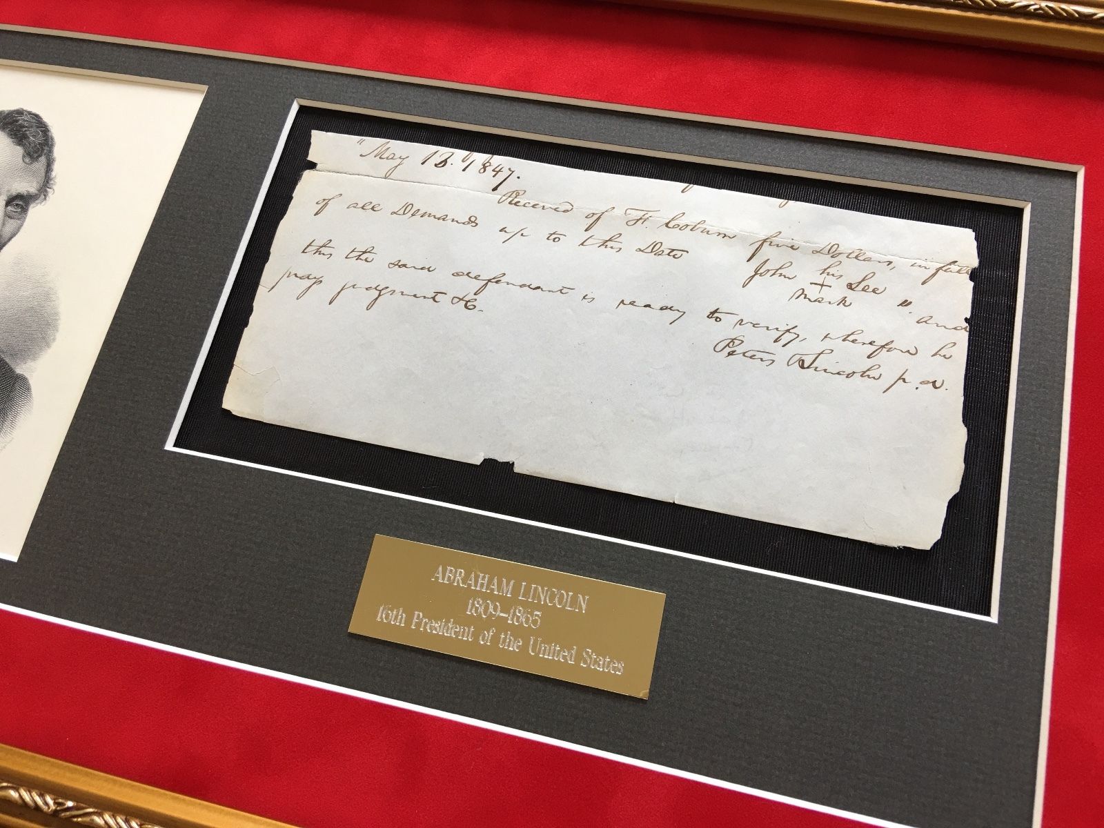 ABRAHAM LINCOLN * PSA/DNA * Handwritten AUTOGRAPH letter SIGNED * President