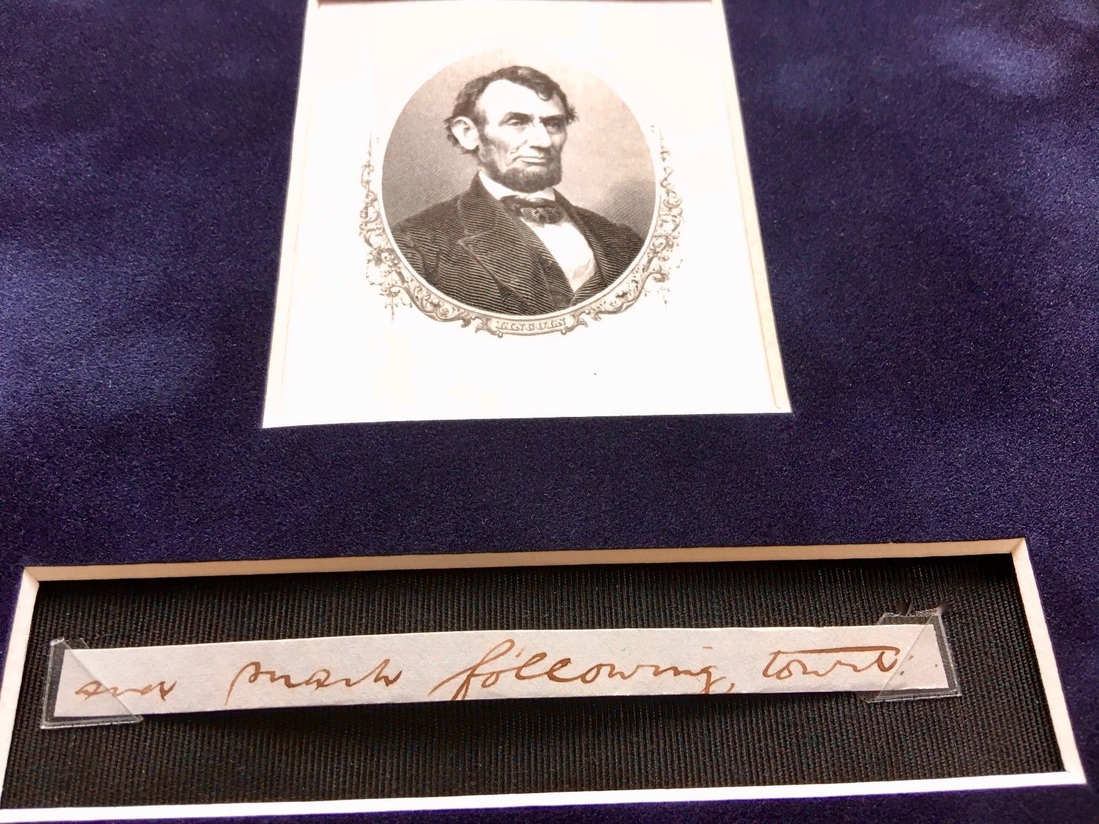 ABRAHAM LINCOLN * PSA/DNA * 4 Handwritten Cut Words *